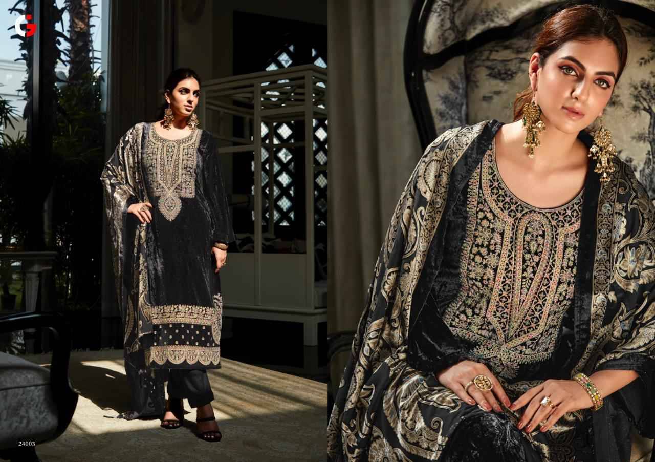 Murad By Gull Jee 24001 To 24006 Series Beautiful Festive Suits Colorful Stylish Fancy Casual Wear & Ethnic Wear Pure Velvet Embroidered Dresses At Wholesale Price