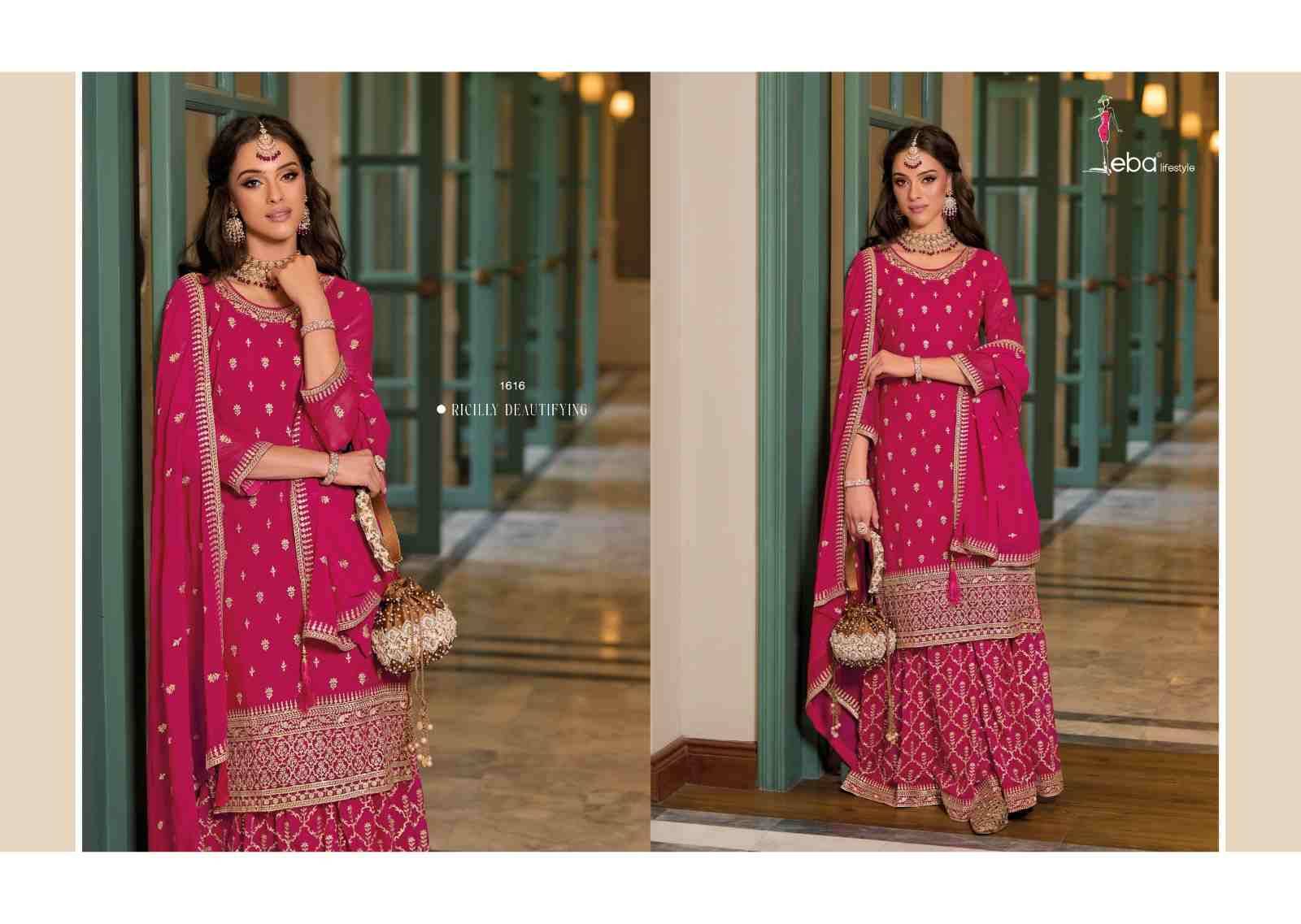 Avantika By Eba Lifestyle 1614 To 1616 Series Beautiful Stylish Sharara Suits Fancy Colorful Casual Wear & Ethnic Wear & Ready To Wear Heavy Georgette Embroidered Dresses At Wholesale Price