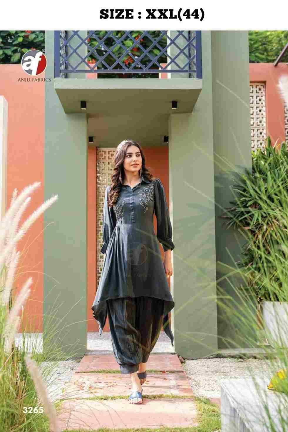 Natural By Anju Fabrics 3261 To 3266 Series Designer Stylish Fancy Colorful Beautiful Party Wear & Ethnic Wear Collection Pure Crepe Co-Ord At Wholesale Price
