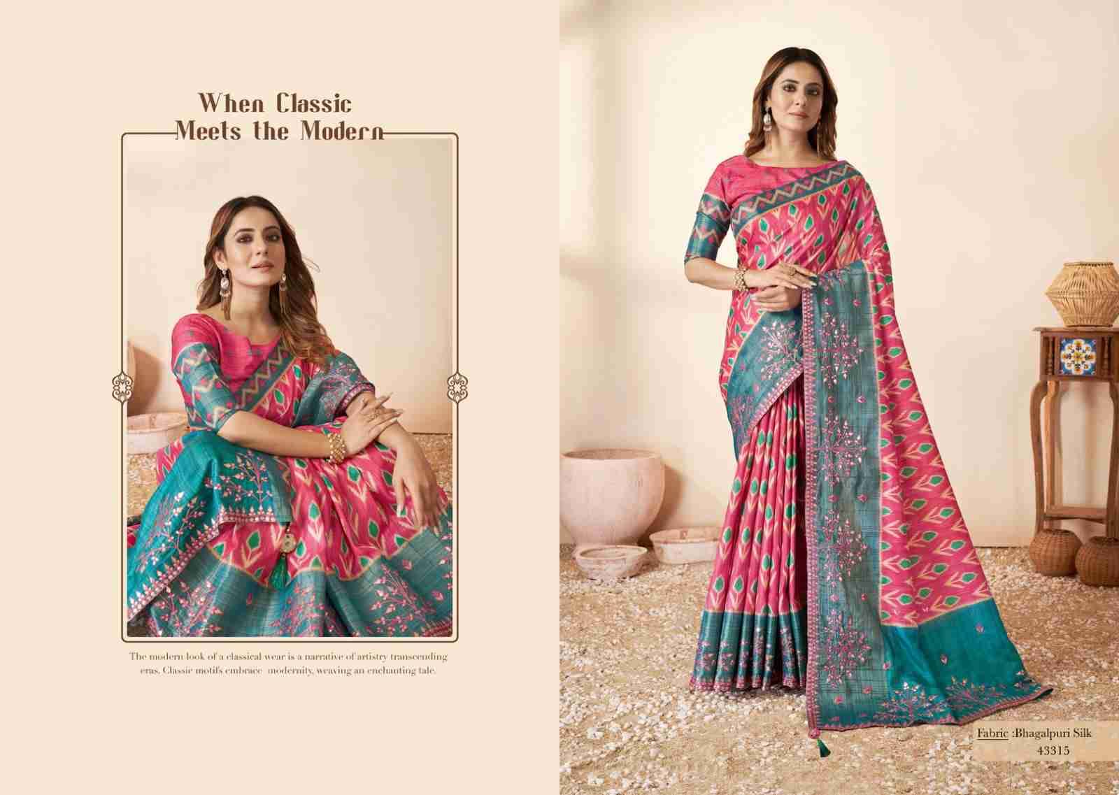 Swasti By Mahotsav 43308 To 43316 Series Indian Traditional Wear Collection Beautiful Stylish Fancy Colorful Party Wear & Occasional Wear Silk Sarees At Wholesale Price