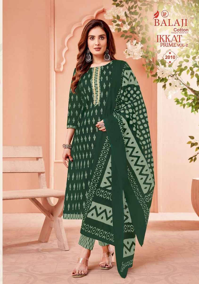 Ikkat Prime Vol-2 By Balaji Cotton 2001 To 2012 Series Beautiful Suits Colorful Stylish Fancy Casual Wear & Ethnic Wear Pure Cotton Print Dresses At Wholesale Price