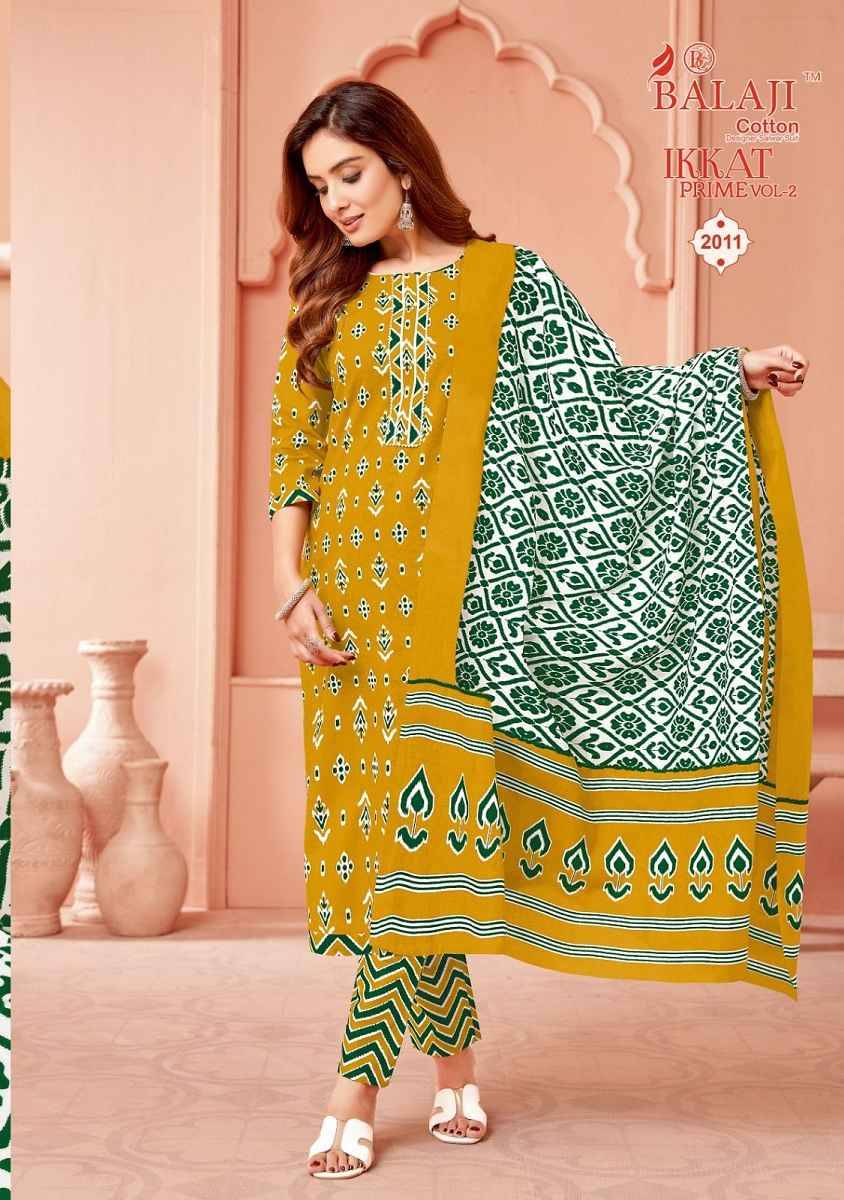 Ikkat Prime Vol-2 By Balaji Cotton 2001 To 2012 Series Beautiful Suits Colorful Stylish Fancy Casual Wear & Ethnic Wear Pure Cotton Print Dresses At Wholesale Price