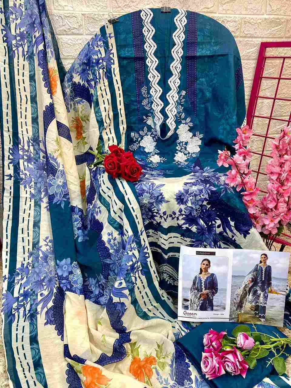 Queen Court Vol-1 Nx By Shraddha Nx 1001 To 1004 Series Beautiful Pakistani Suits Colorful Stylish Fancy Casual Wear & Ethnic Wear Lawn Cotton Print With Embroidered Dresses At Wholesale Price