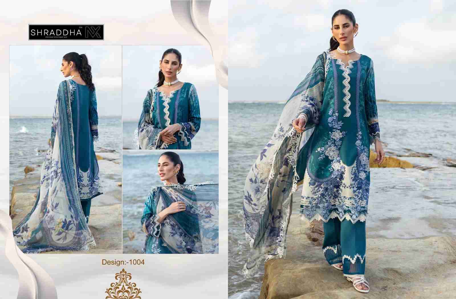 Queen Court Vol-1 Nx By Shraddha Nx 1001 To 1004 Series Beautiful Pakistani Suits Colorful Stylish Fancy Casual Wear & Ethnic Wear Lawn Cotton Print With Embroidered Dresses At Wholesale Price