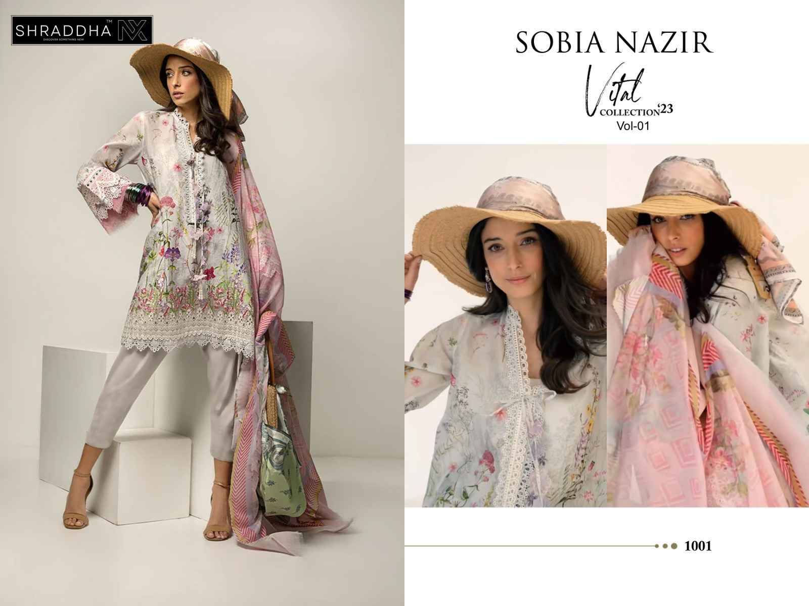 Sobia Nazir Vol-1 By Shraddha Nx 1001 To 1004 Series Beautiful Pakistani Suits Colorful Stylish Fancy Casual Wear & Ethnic Wear Lawn Cotton Print With Embroidered Dresses At Wholesale Price