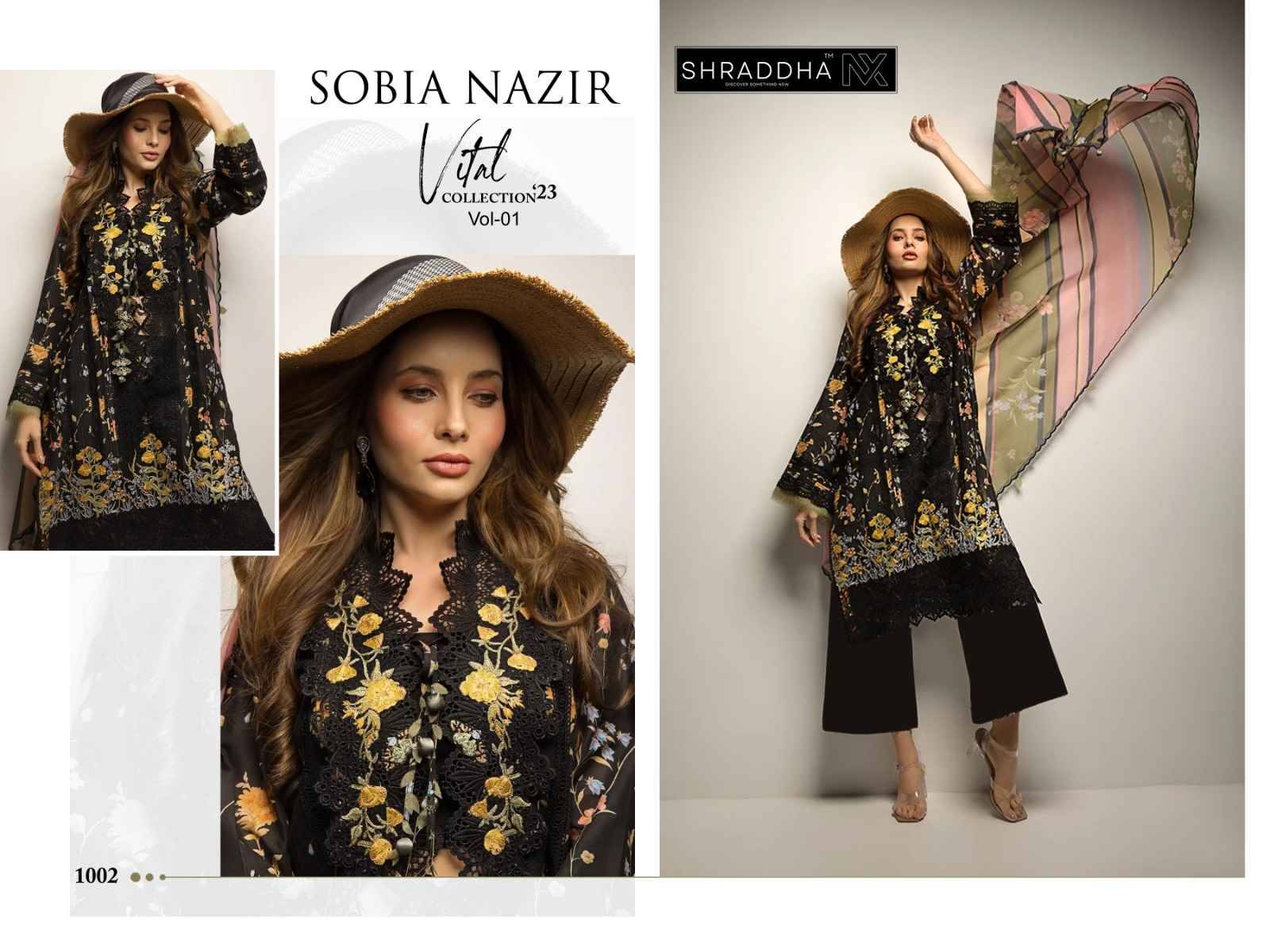 Sobia Nazir Vol-1 By Shraddha Nx 1001 To 1004 Series Beautiful Pakistani Suits Colorful Stylish Fancy Casual Wear & Ethnic Wear Lawn Cotton Print With Embroidered Dresses At Wholesale Price