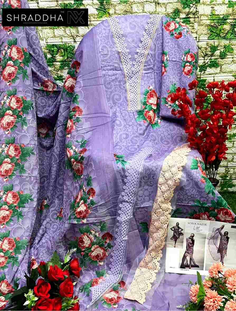 Sobia Nazir Vol-1 By Shraddha Nx 1001 To 1004 Series Beautiful Pakistani Suits Colorful Stylish Fancy Casual Wear & Ethnic Wear Lawn Cotton Print With Embroidered Dresses At Wholesale Price