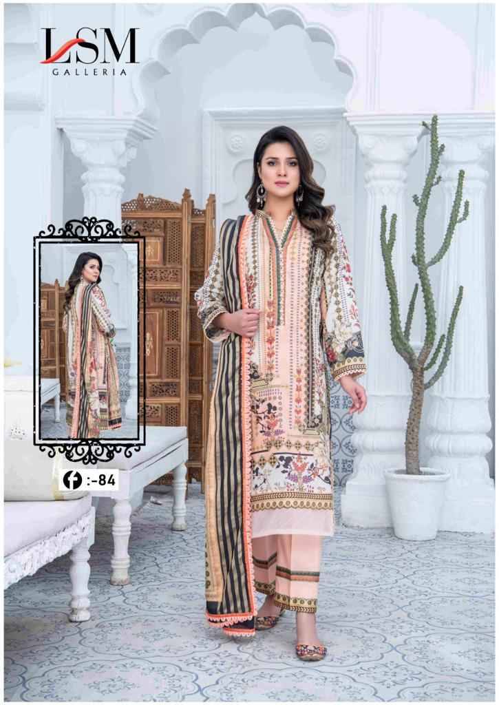 Firdous Queen Vol-8 By Lsm Galleria 81 To 86 Series Beautiful Pakistani Suits Stylish Fancy Colorful Casual Wear & Ethnic Wear Pure Lawn Dresses At Wholesale Price