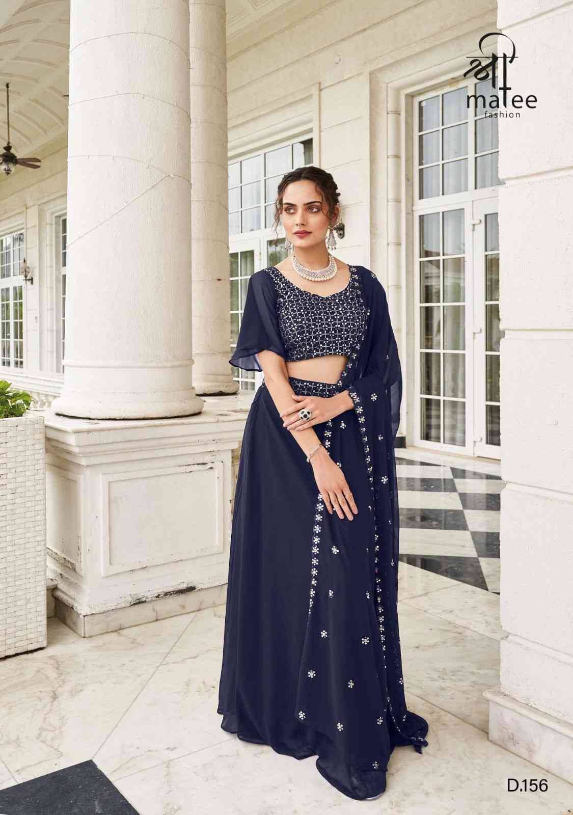 Amisha By Shree Matee Fashion 153 To 156 Series Designer Beautiful Wedding Bridal Collection Occasional Wear & Party Wear Pure Faux Georgette Lehengas At Wholesale Price