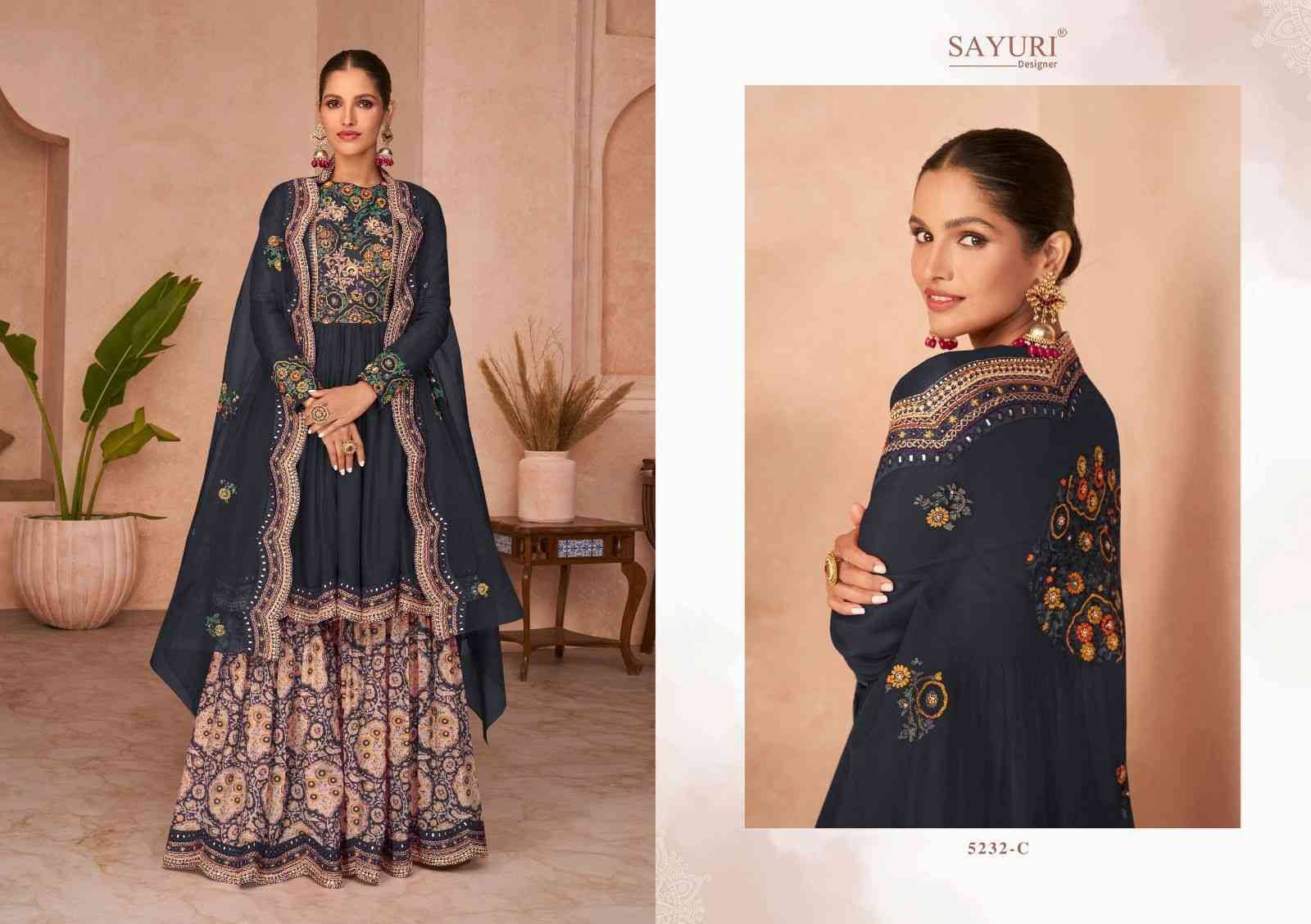 Occasion Gold By Sayuri 5232 To 5232-D Series Beautiful Festive Suits Stylish Fancy Colorful Party Wear & Occasional Wear Silk Embroidered Dresses At Wholesale Price