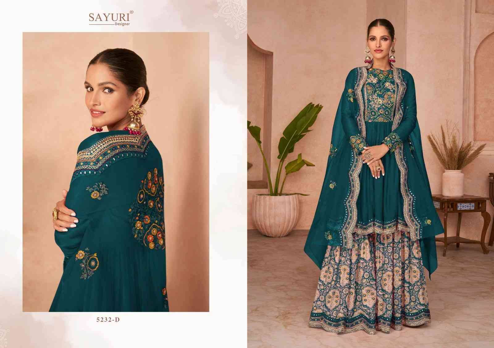 Occasion Gold By Sayuri 5232 To 5232-D Series Beautiful Festive Suits Stylish Fancy Colorful Party Wear & Occasional Wear Silk Embroidered Dresses At Wholesale Price