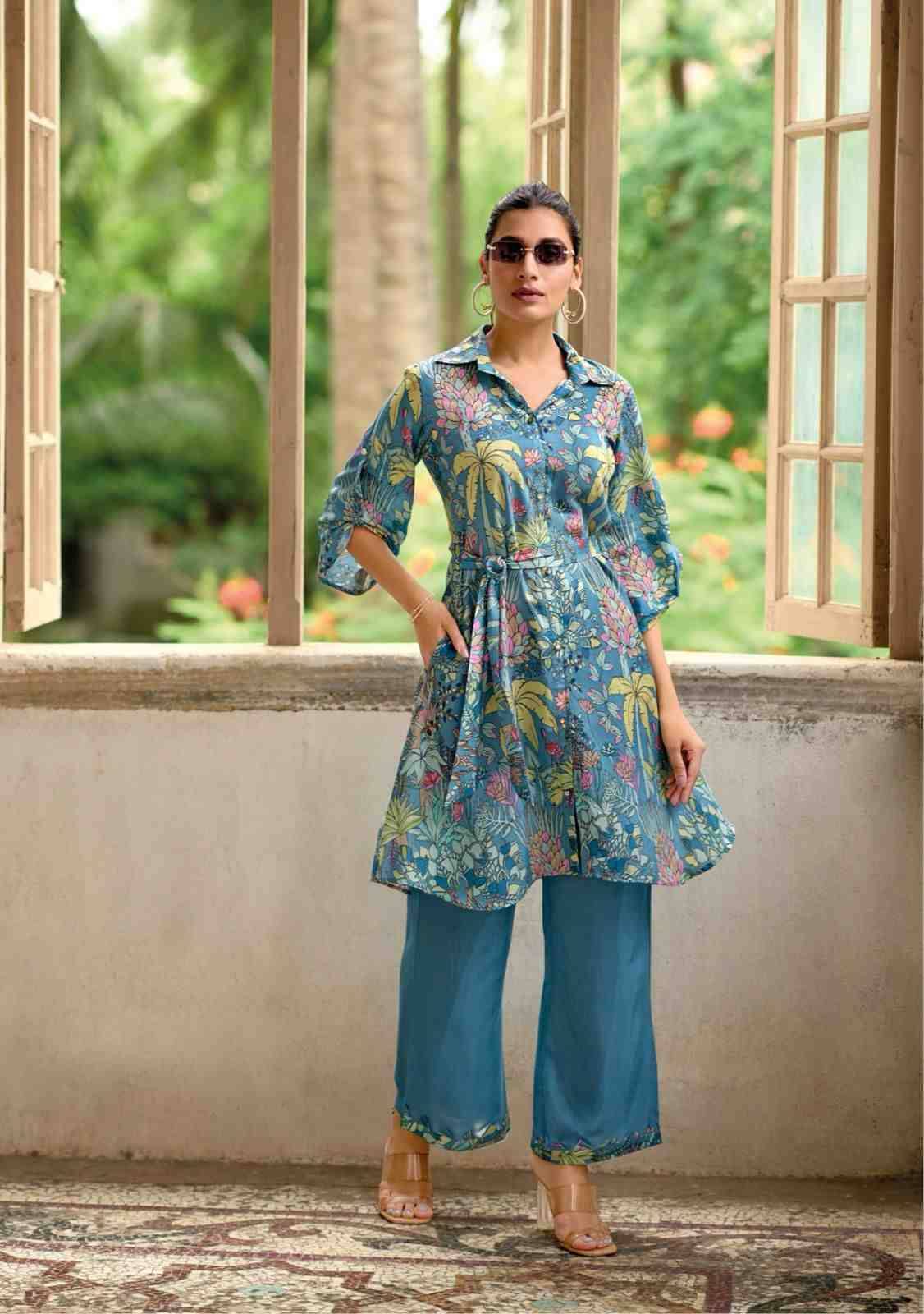 Eliza By Kailee 41321 To 41325 Series Designer Stylish Fancy Colorful Beautiful Party Wear & Ethnic Wear Collection Pure Viscose Muslin Silk Tops With Bottom At Wholesale Price