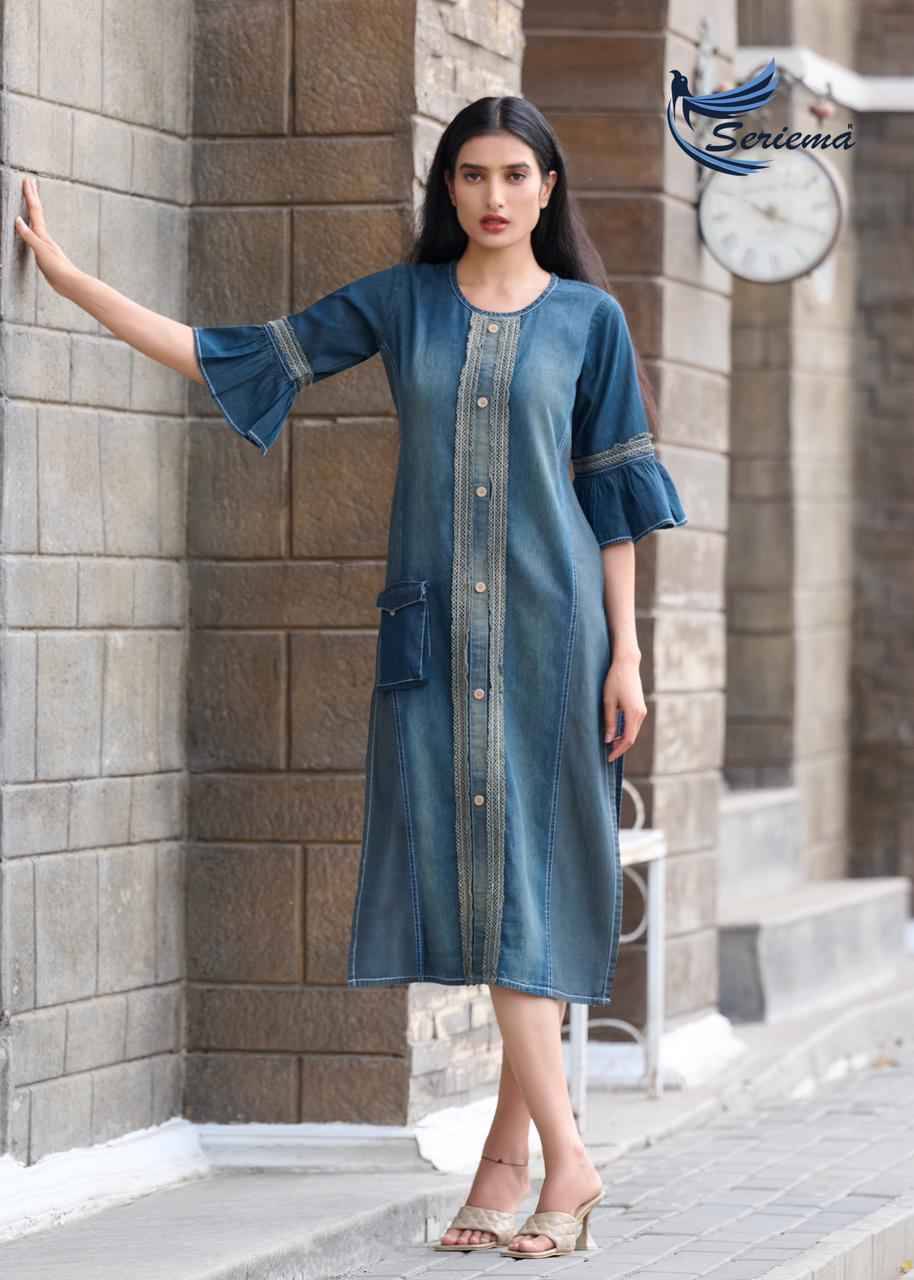 Kumb Capture Vol-5 By Sparrow 1228 To 1233 Series Designer Stylish Fancy Colorful Beautiful Party Wear & Ethnic Wear Collection Viscose Cotton Denim Kurtis At Wholesale Price