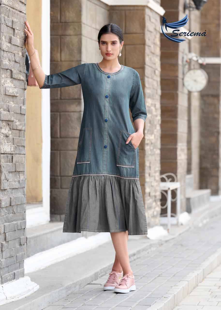 Kumb Capture Vol-5 By Sparrow 1228 To 1233 Series Designer Stylish Fancy Colorful Beautiful Party Wear & Ethnic Wear Collection Viscose Cotton Denim Kurtis At Wholesale Price
