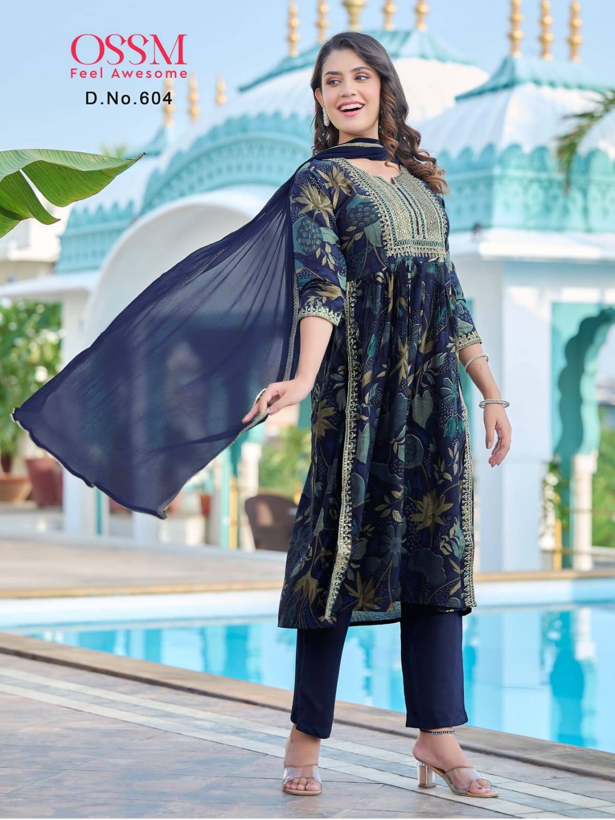 Mannat Vol-6 By Ossm 601 To 606 Series Designer Festive Suits Beautiful Stylish Fancy Colorful Party Wear & Occasional Wear Modal Chanderi Embroidery Dresses At Wholesale Price
