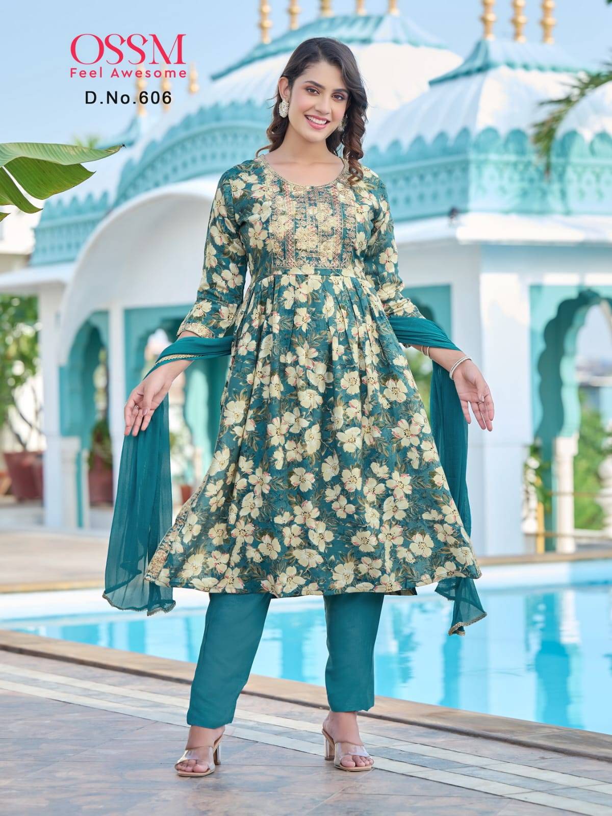 Mannat Vol-6 By Ossm 601 To 606 Series Designer Festive Suits Beautiful Stylish Fancy Colorful Party Wear & Occasional Wear Modal Chanderi Embroidery Dresses At Wholesale Price