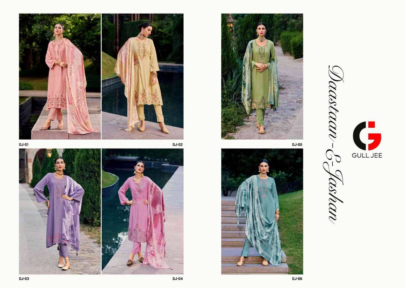 Daastaan-E-Jashan By Gull Jee 01 To 06 Series Designer Suits Beautiful Stylish Fancy Colorful Party Wear & Occasional Wear Viscose Pashmina Print With Embroidery Dresses At Wholesale Price