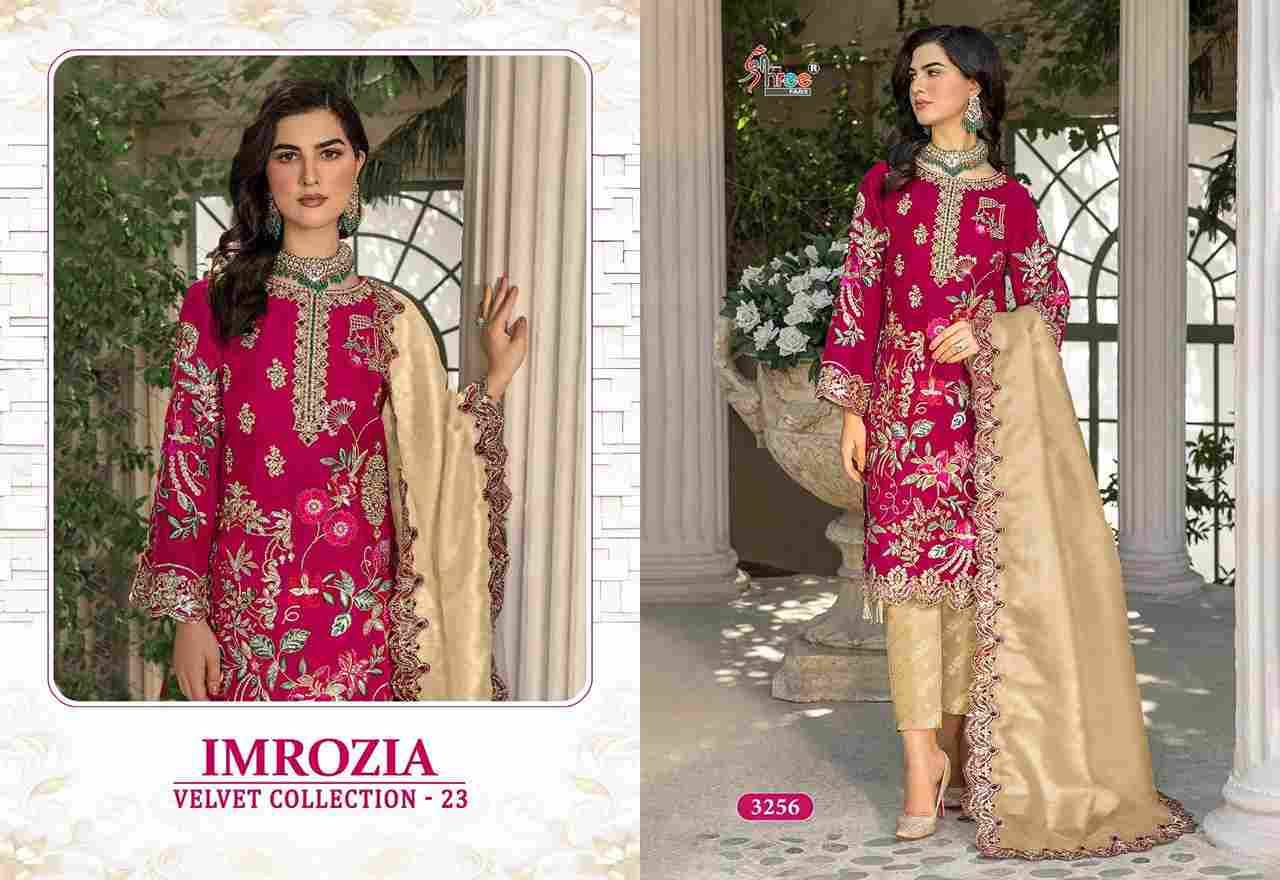 Imrozia Velvet Collection-23 By Shree Fabs 3254 To 3258 Series Beautiful Pakistani Suits Colorful Stylish Fancy Casual Wear & Ethnic Wear Pure Velvet Embroidered Dresses At Wholesale Price