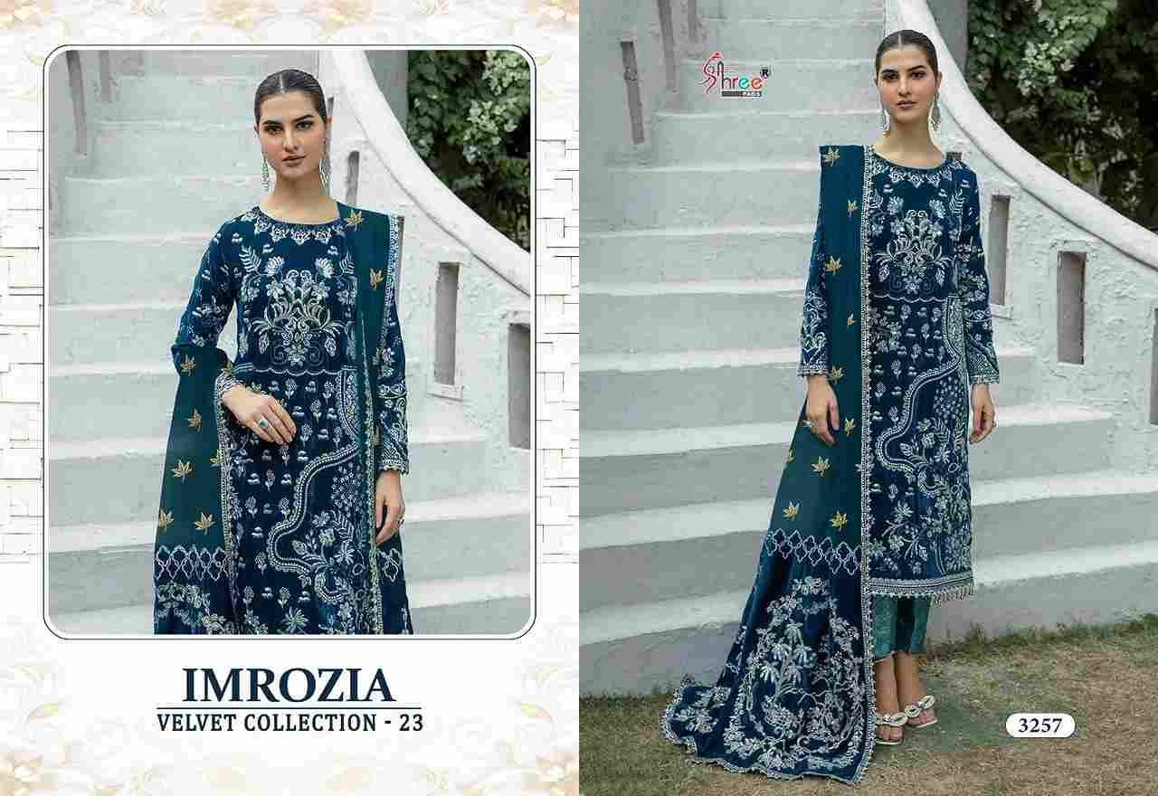 Imrozia Velvet Collection-23 By Shree Fabs 3254 To 3258 Series Beautiful Pakistani Suits Colorful Stylish Fancy Casual Wear & Ethnic Wear Pure Velvet Embroidered Dresses At Wholesale Price