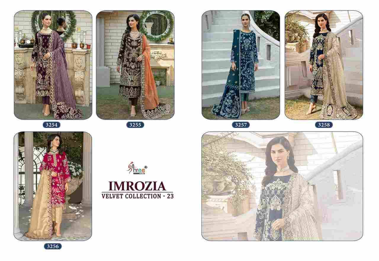 Imrozia Velvet Collection-23 By Shree Fabs 3254 To 3258 Series Beautiful Pakistani Suits Colorful Stylish Fancy Casual Wear & Ethnic Wear Pure Velvet Embroidered Dresses At Wholesale Price