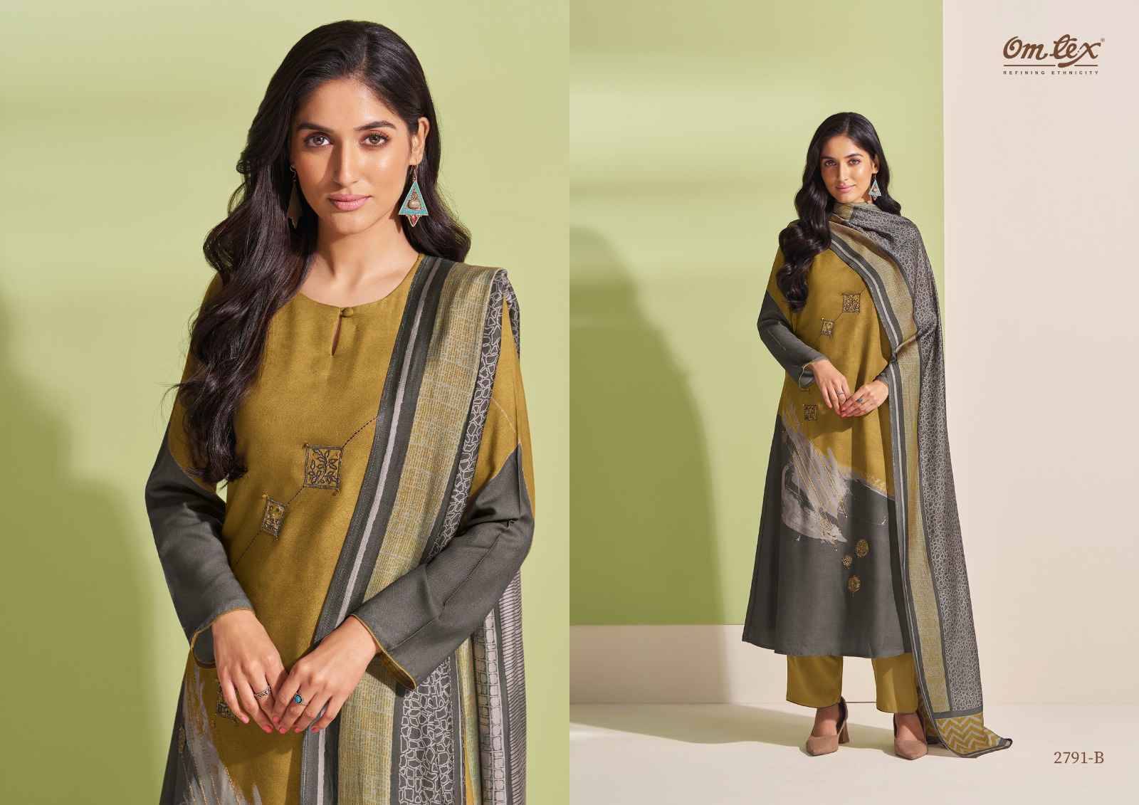 Saachi By Om Tex 2791-A To 2791-D Series Beautiful Stylish Festive Suits Fancy Colorful Casual Wear & Ethnic Wear & Ready To Wear Pure Pashmina Digital Print Dresses At Wholesale Price