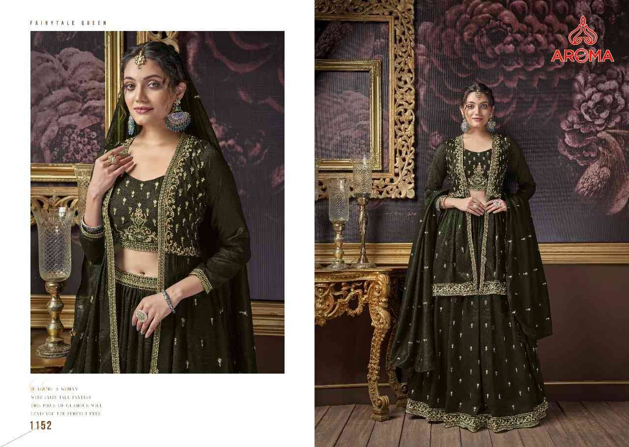 Bansuri By Aroma 1150 To 1153 Series Designer Beautiful Wedding Bridal Collection Occasional Wear & Party Wear Premium Silk Lehengas At Wholesale Price