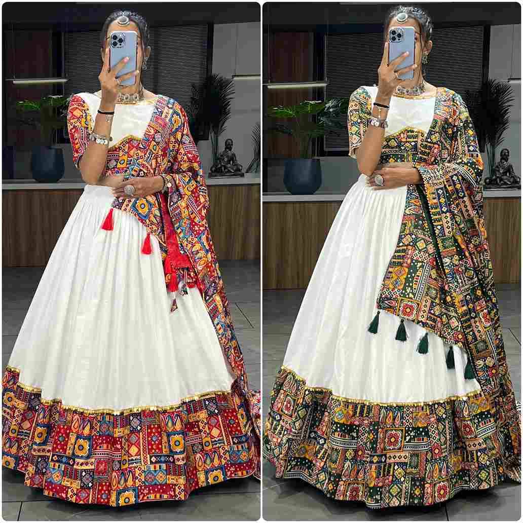 Gr-7113 By Fashid Wholesale 01 To 02 Series Navratri Wear Collection Beautiful Stylish Colorful Fancy Party Wear & Occasional Wear Pure Cotton Lehengas At Wholesale Price