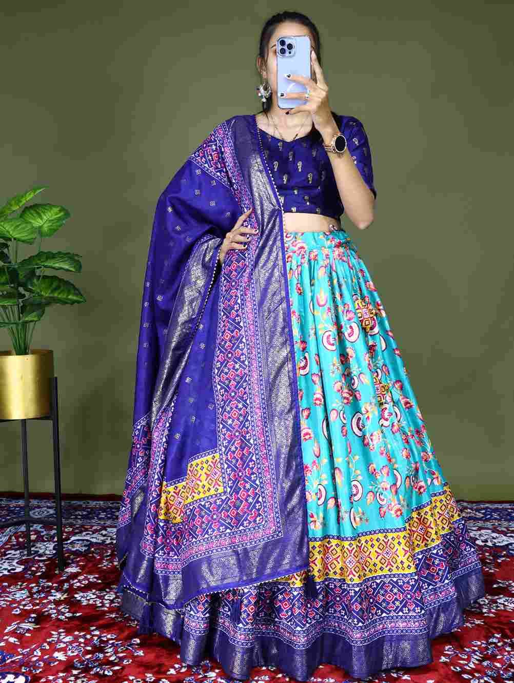 G-7102 By Fashid Wholesale 01 To 04 Series Navratri Wear Collection Beautiful Stylish Colorful Fancy Party Wear & Occasional Wear Soft Dola Silk Lehengas At Wholesale Price