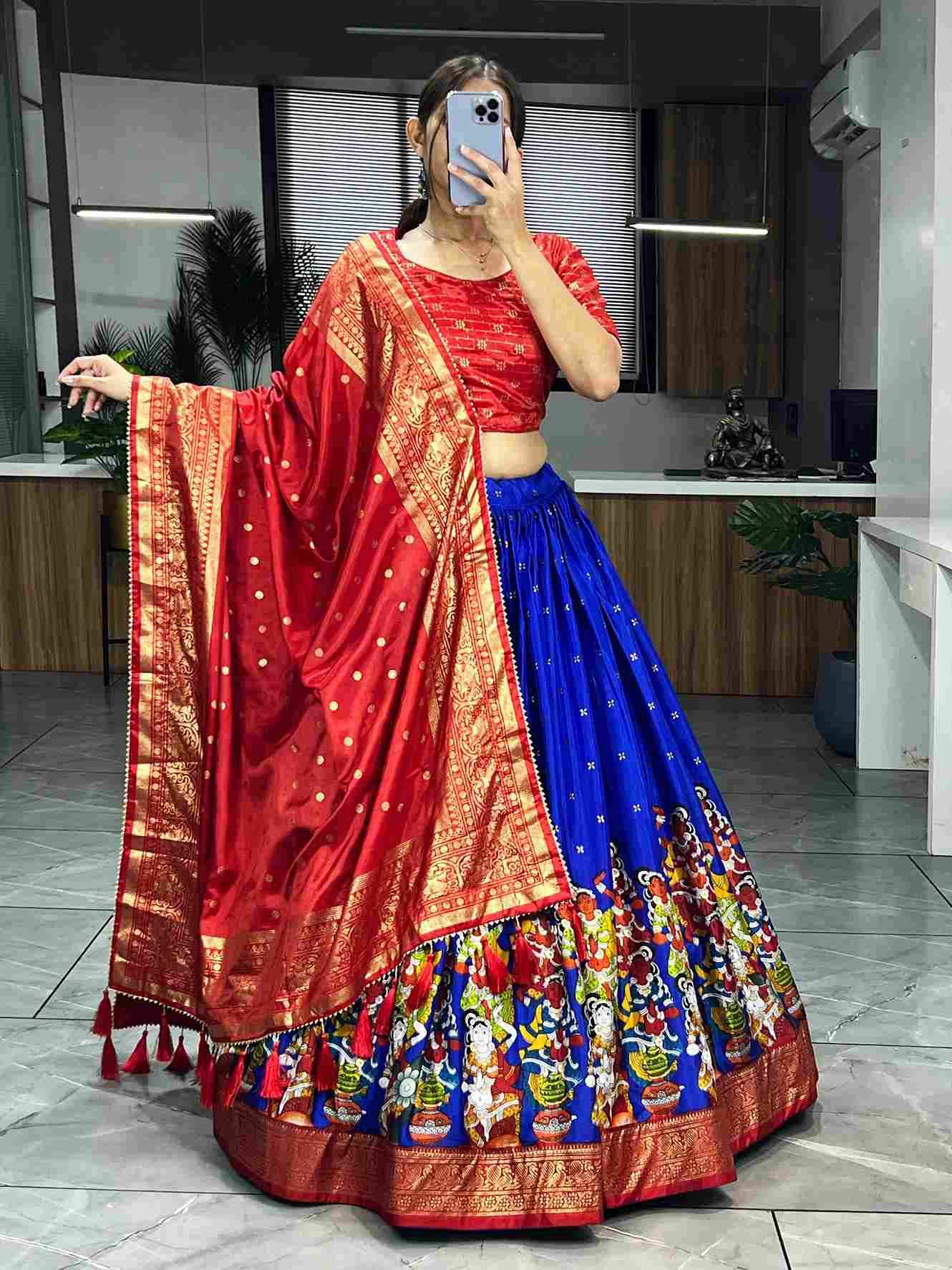 G-7082 By Fashid Wholesale 01 To 06 Series Navratri Wear Collection Beautiful Stylish Colorful Fancy Party Wear & Occasional Wear Soft Dola Silk Lehengas At Wholesale Price