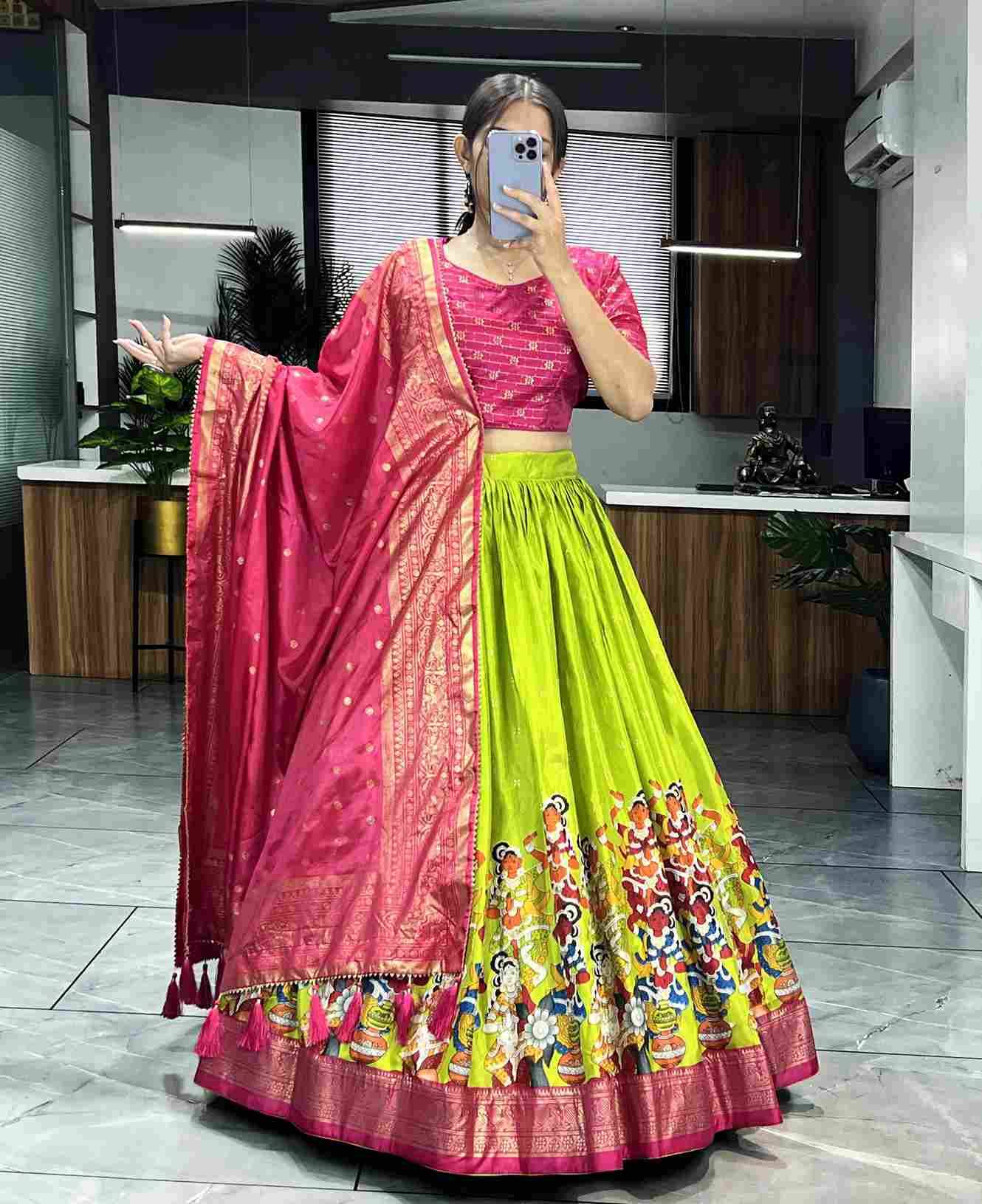 G-7082 By Fashid Wholesale 01 To 06 Series Navratri Wear Collection Beautiful Stylish Colorful Fancy Party Wear & Occasional Wear Soft Dola Silk Lehengas At Wholesale Price