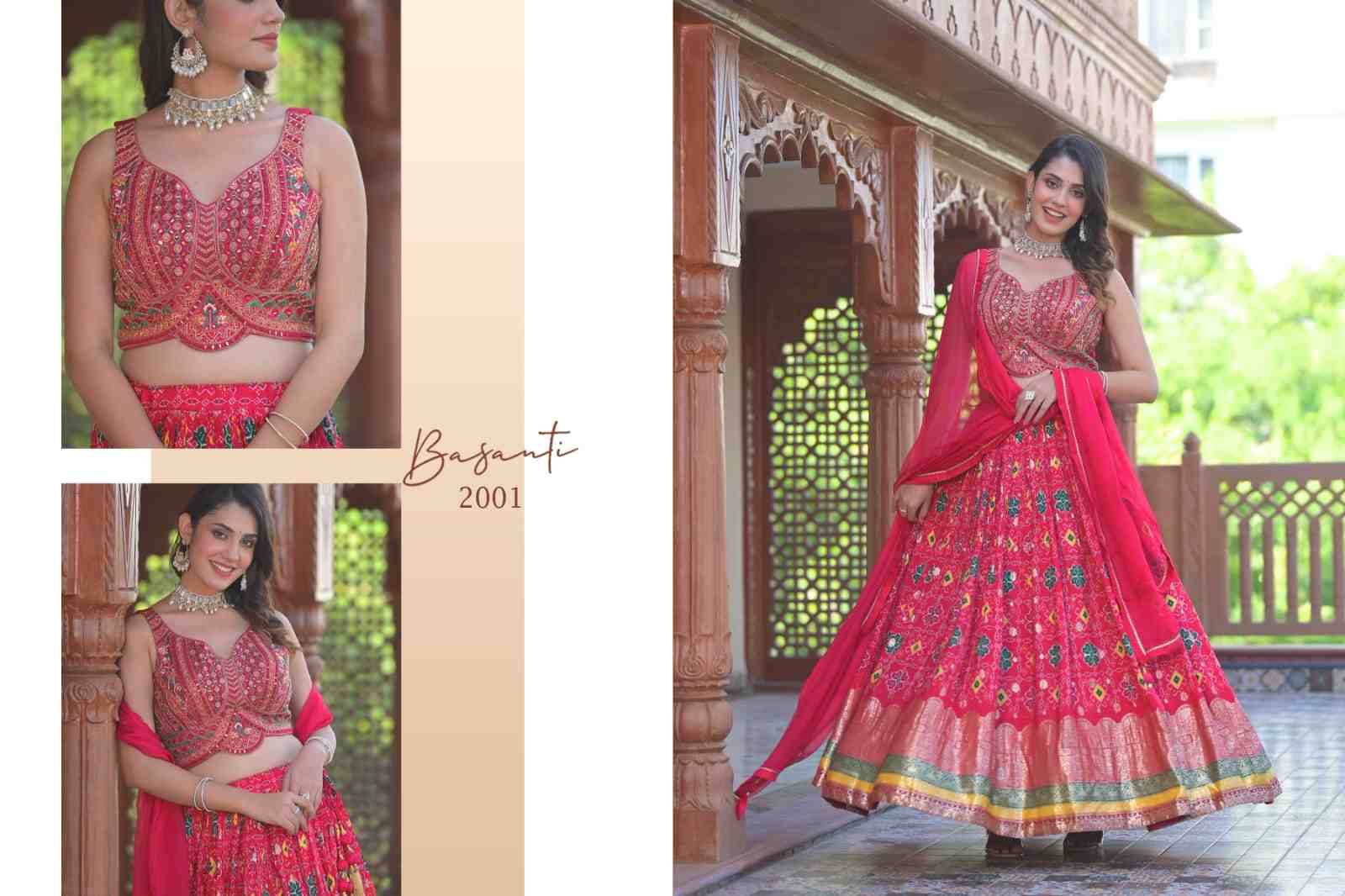  Basanti Vol-2 By Fashid Wholesale 2001 To 2004 Series Designer Beautiful Festive Collection Occasional Wear & Party Wear Pure Georgette/Silk Lehengas At Wholesale Price