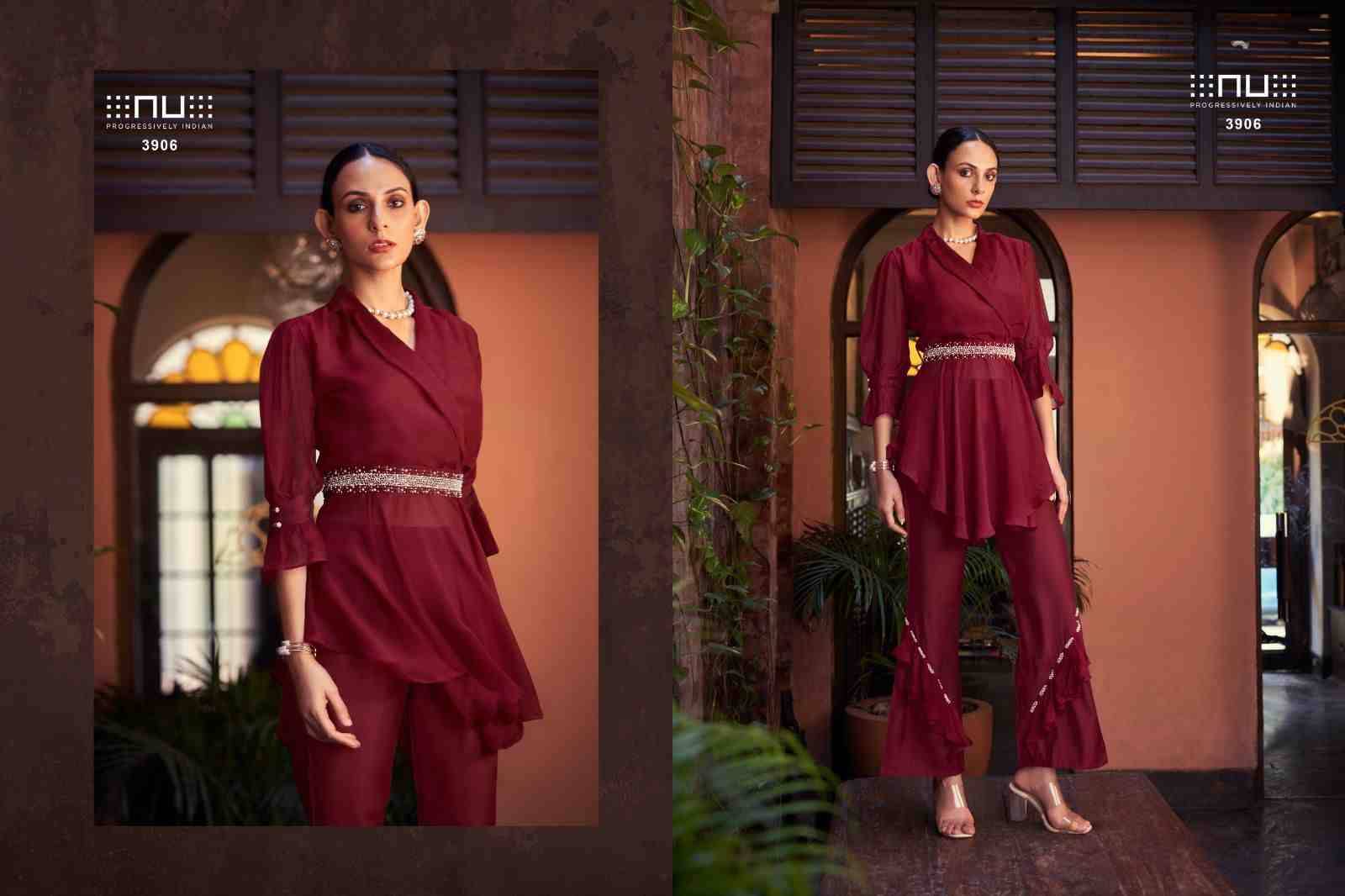  Nu Vol-39 By Kaamiri 3902 To 3906 Series Designer Stylish Fancy Colorful Beautiful Party Wear & Ethnic Wear Collection Pure Viscose Organza Co-Ord At Wholesale Price