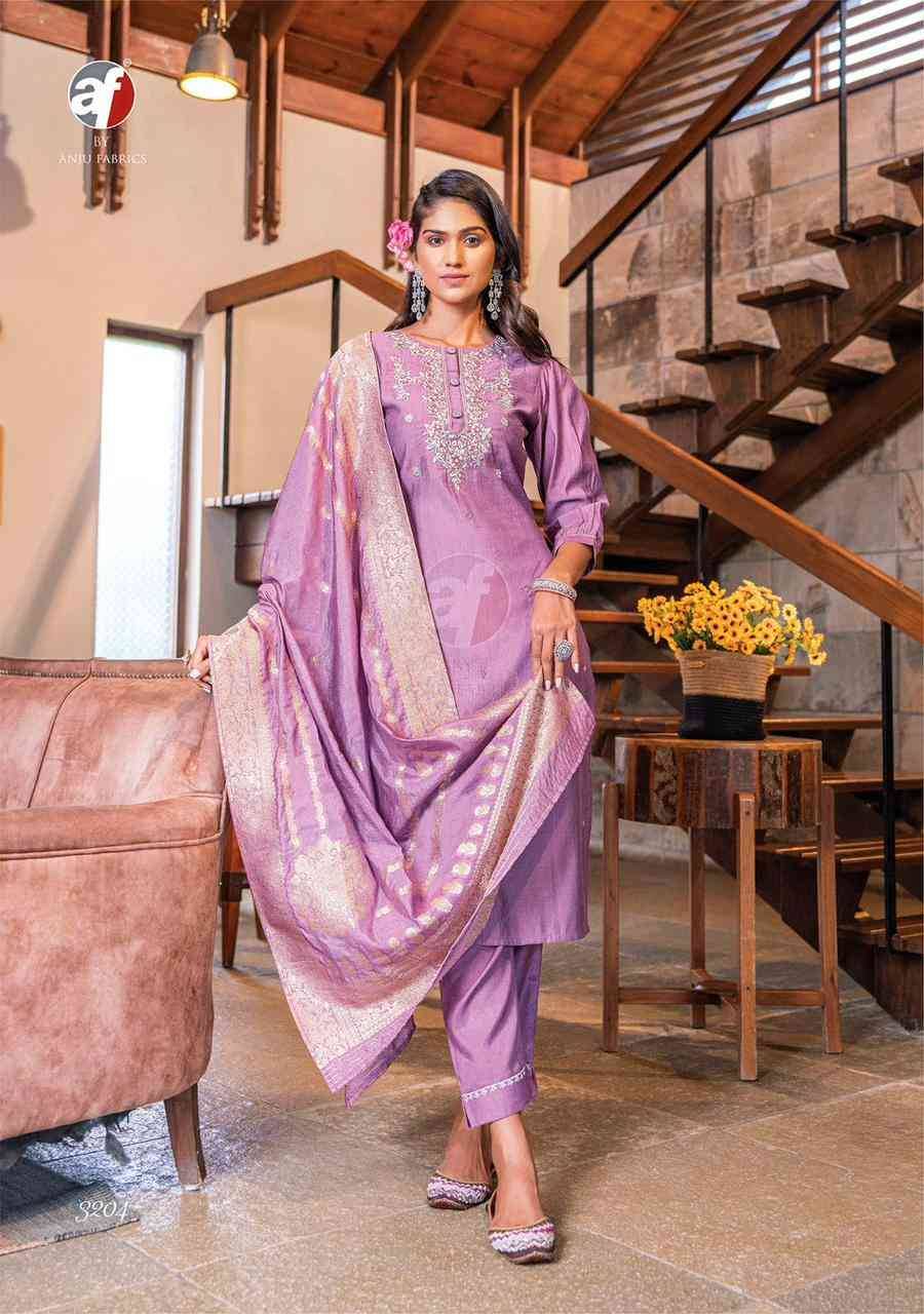  Mayuri Vol-3 By Anju Fabrics 3201 To 3206 Series Designer Festive Suits Collection Beautiful Stylish Fancy Colorful Party Wear & Occasional Wear Viscose Nylon Dresses At Wholesale Price