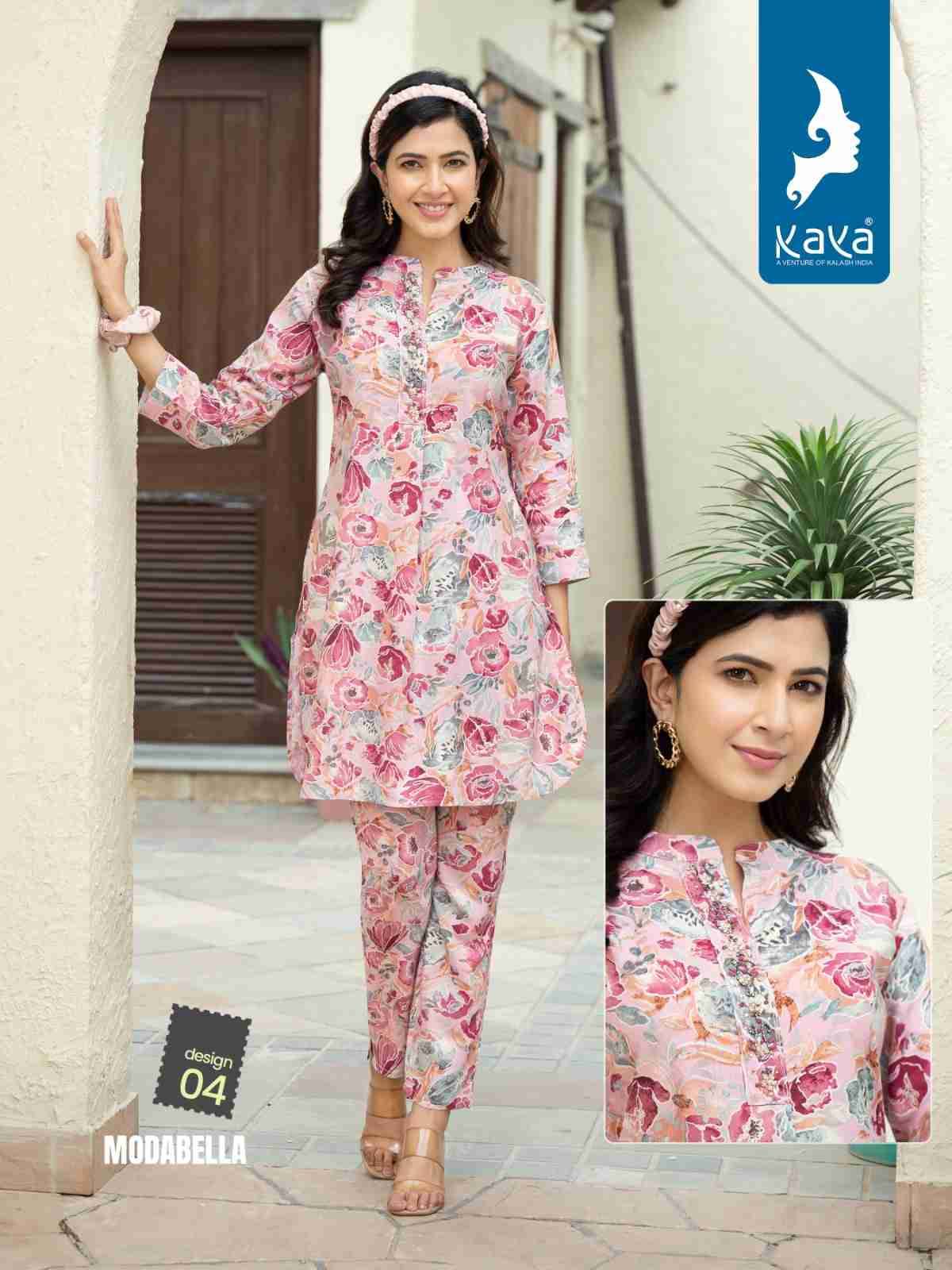 Modabella By Kaya 01 To 06 Series Designer Stylish Fancy Colorful Beautiful Party Wear & Ethnic Wear Collection Rayon Print Co-Ord At Wholesale Price