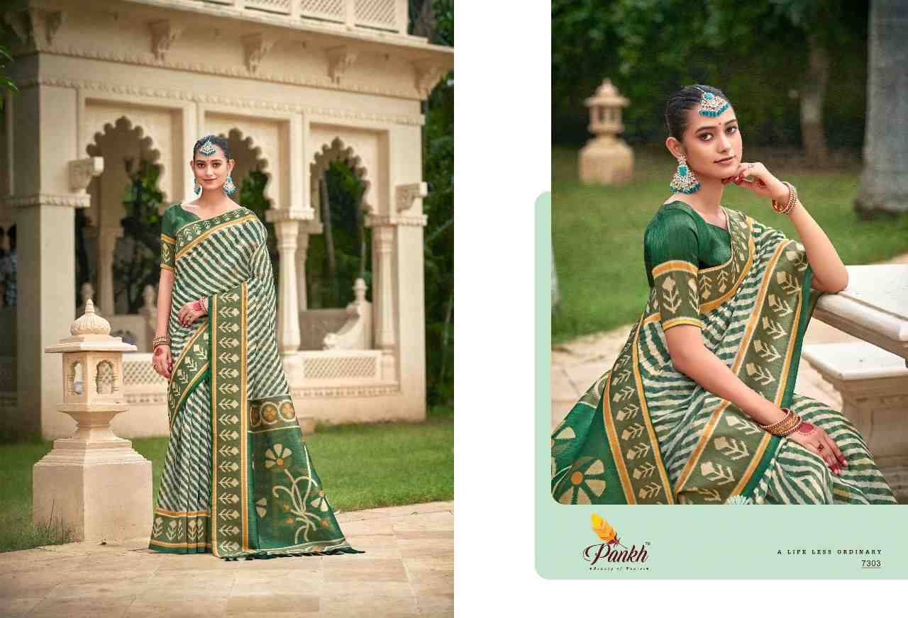 Rangat By Pankh Creation 7301 To 7307 Series Indian Traditional Wear Collection Beautiful Stylish Fancy Colorful Party Wear & Occasional Wear Organza Silk Sarees At Wholesale Price