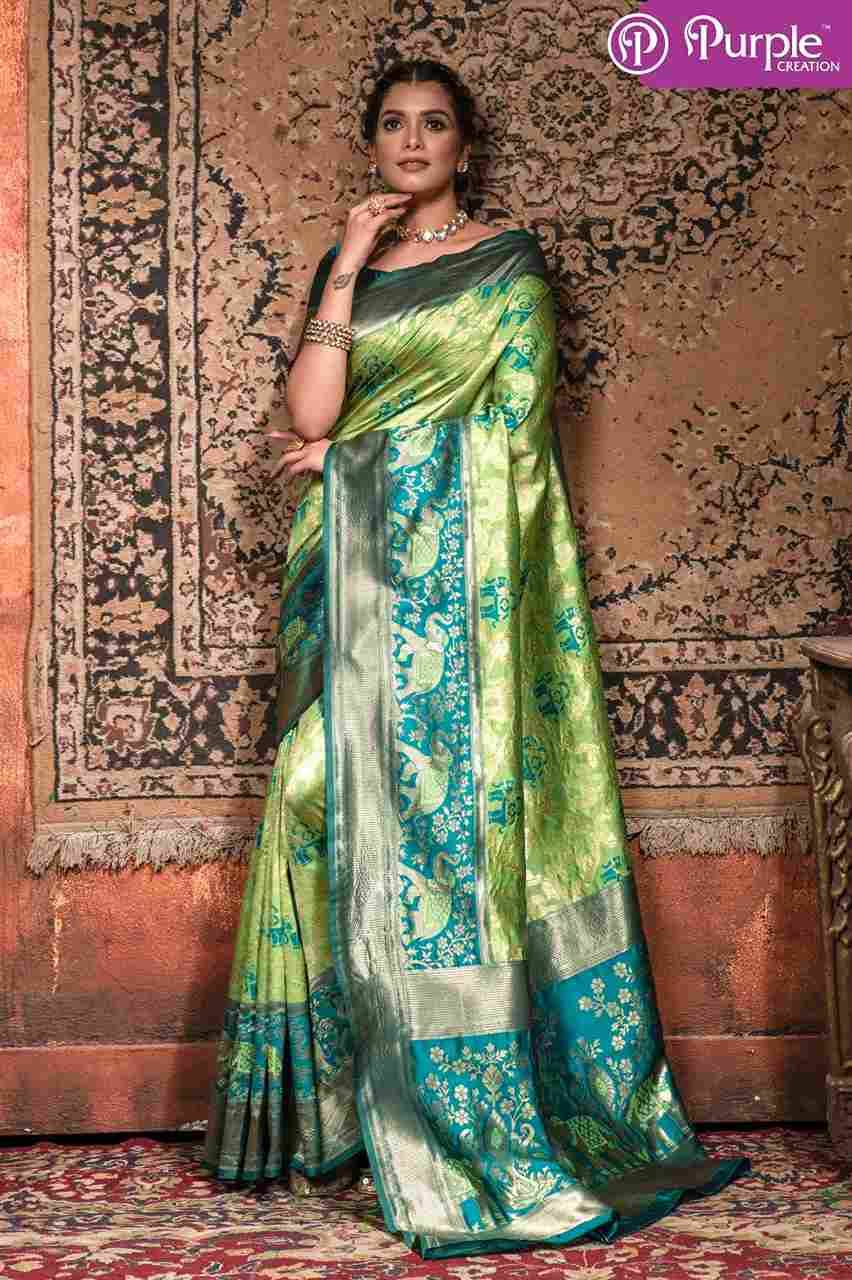 Zari Vol-8 By Purple Creation 01 To 05 Series Indian Traditional Wear Collection Beautiful Stylish Fancy Colorful Party Wear & Occasional Wear Banarasi Silk Sarees At Wholesale Price