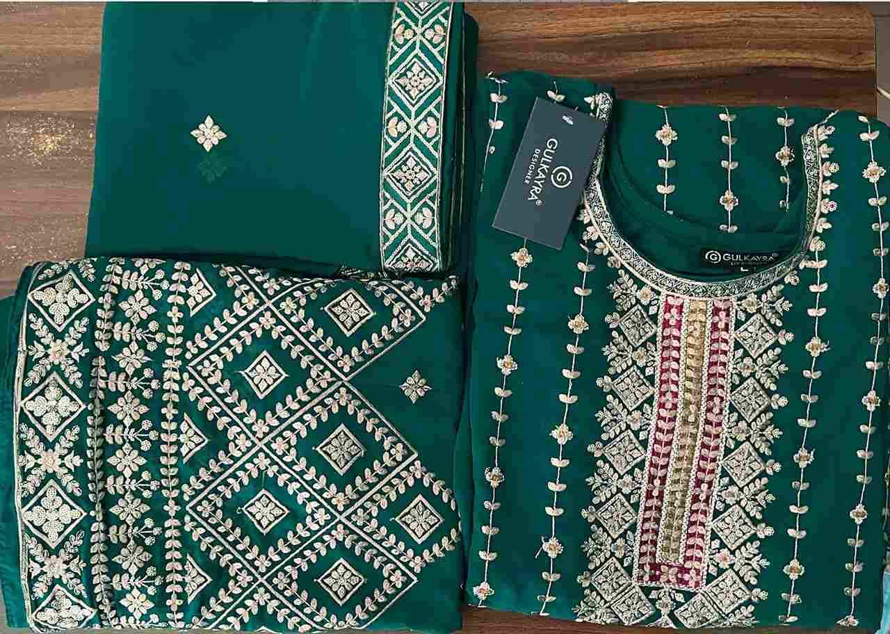  Trisha By Gulkayra Designer 7408-A To 7408-C Series Beautiful Festive Suits Colorful Stylish Fancy Casual Wear & Ethnic Wear Georgette Embroidered Dresses At Wholesale Price