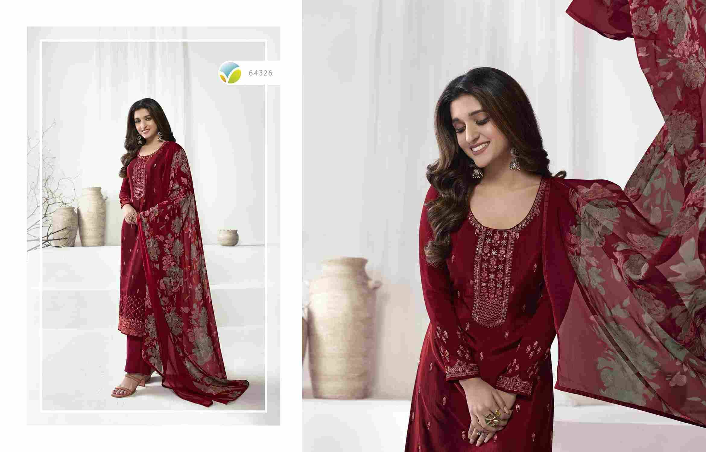 Royal Crepe Vol-43 By Vinay Fashion 64321 To 64328 Series Designer Festive Sharara Suits Collection Beautiful Stylish Fancy Colorful Party Wear & Occasional Wear Royal Crepe Dresses At Wholesale Price