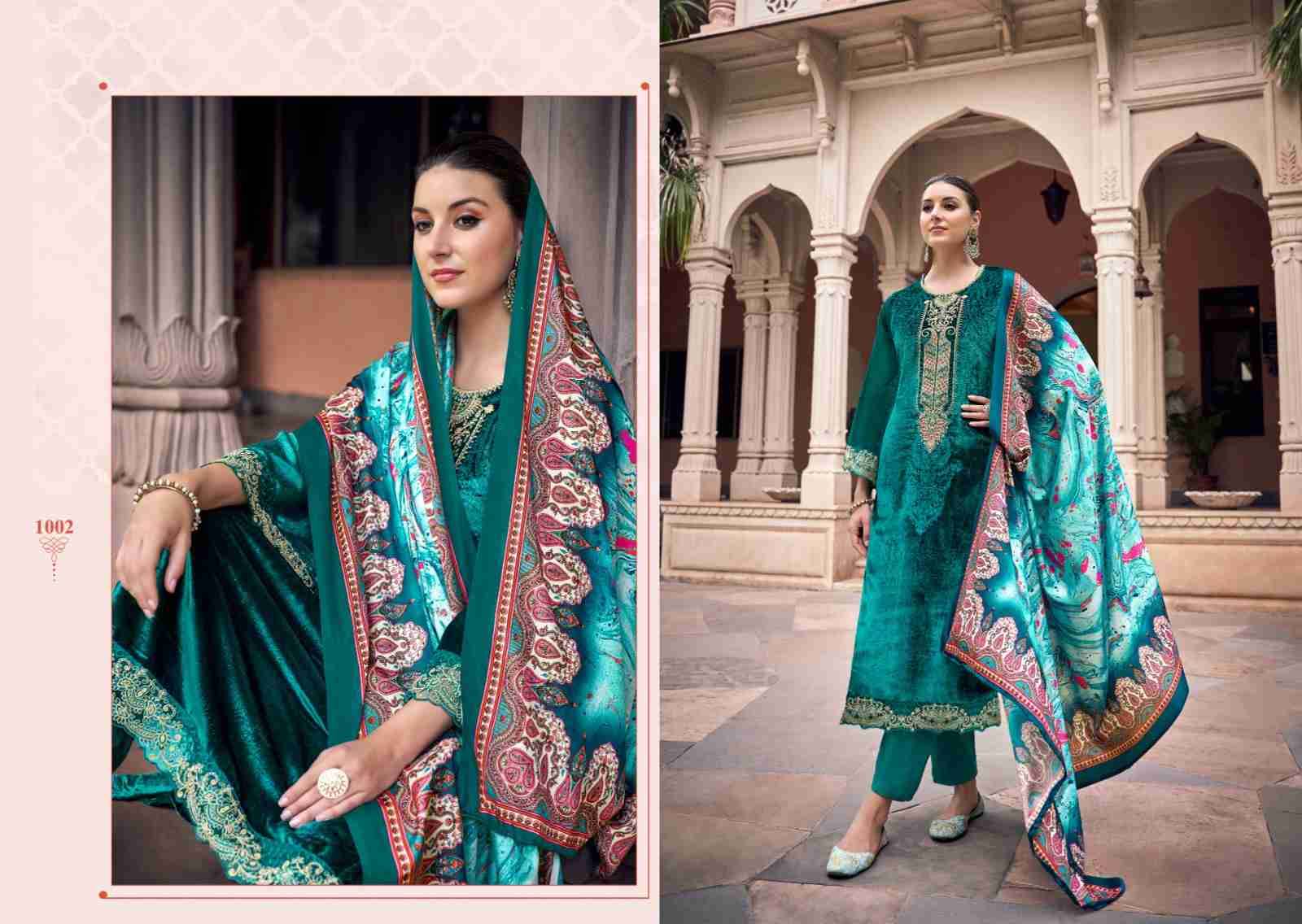 Marble Velvet By Zsm 1001 To 1006 Series Beautiful Stylish Festive Suits Fancy Colorful Casual Wear & Ethnic Wear & Ready To Wear Viscose Velvet Embroidery Dresses At Wholesale Price