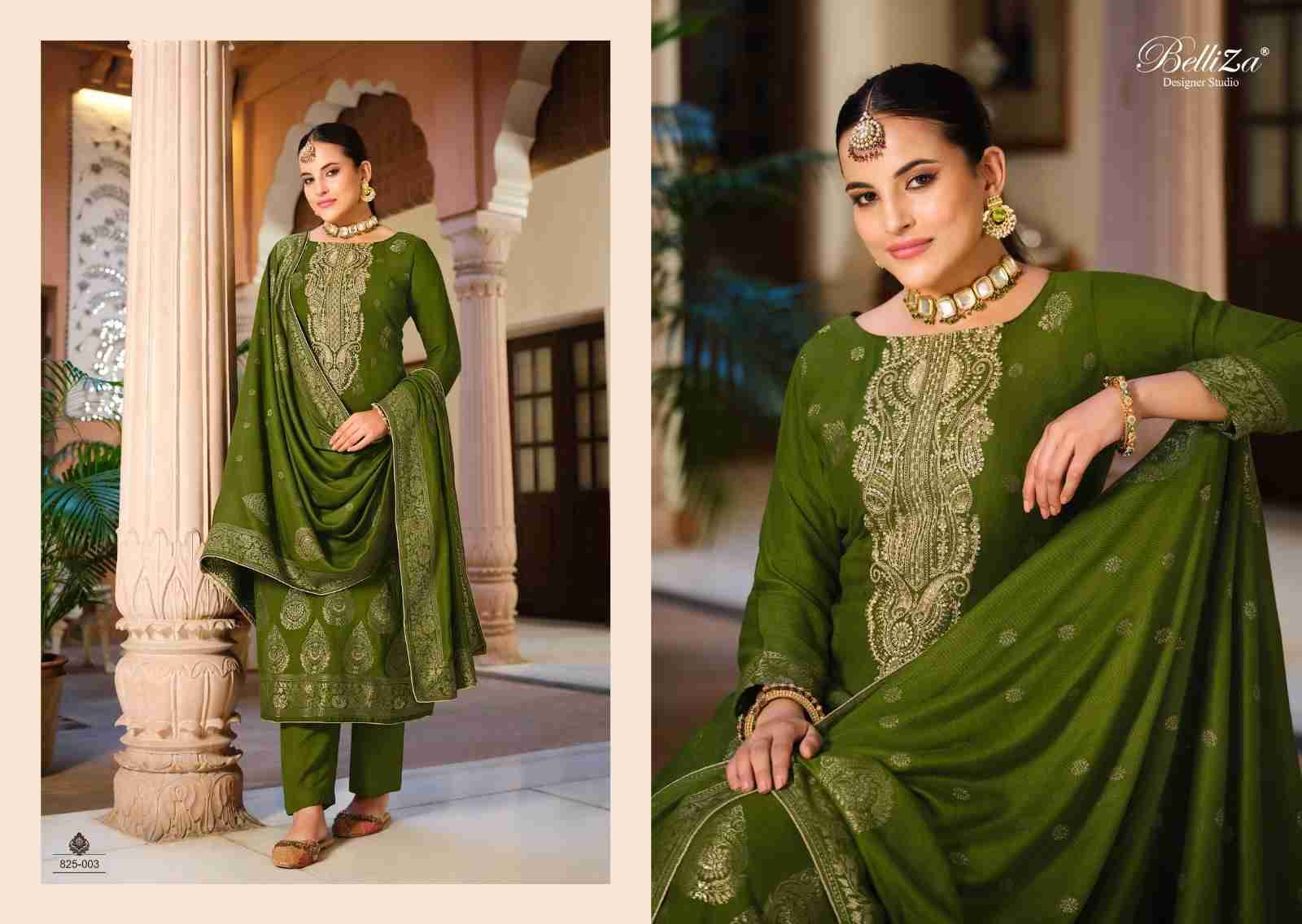 Shalimar By Belliza 825-001 To 825-006 Series Beautiful Festive Suits Colorful Stylish Fancy Casual Wear & Ethnic Wear Pure Viscose Pashmina Embroidered Dresses At Wholesale Price