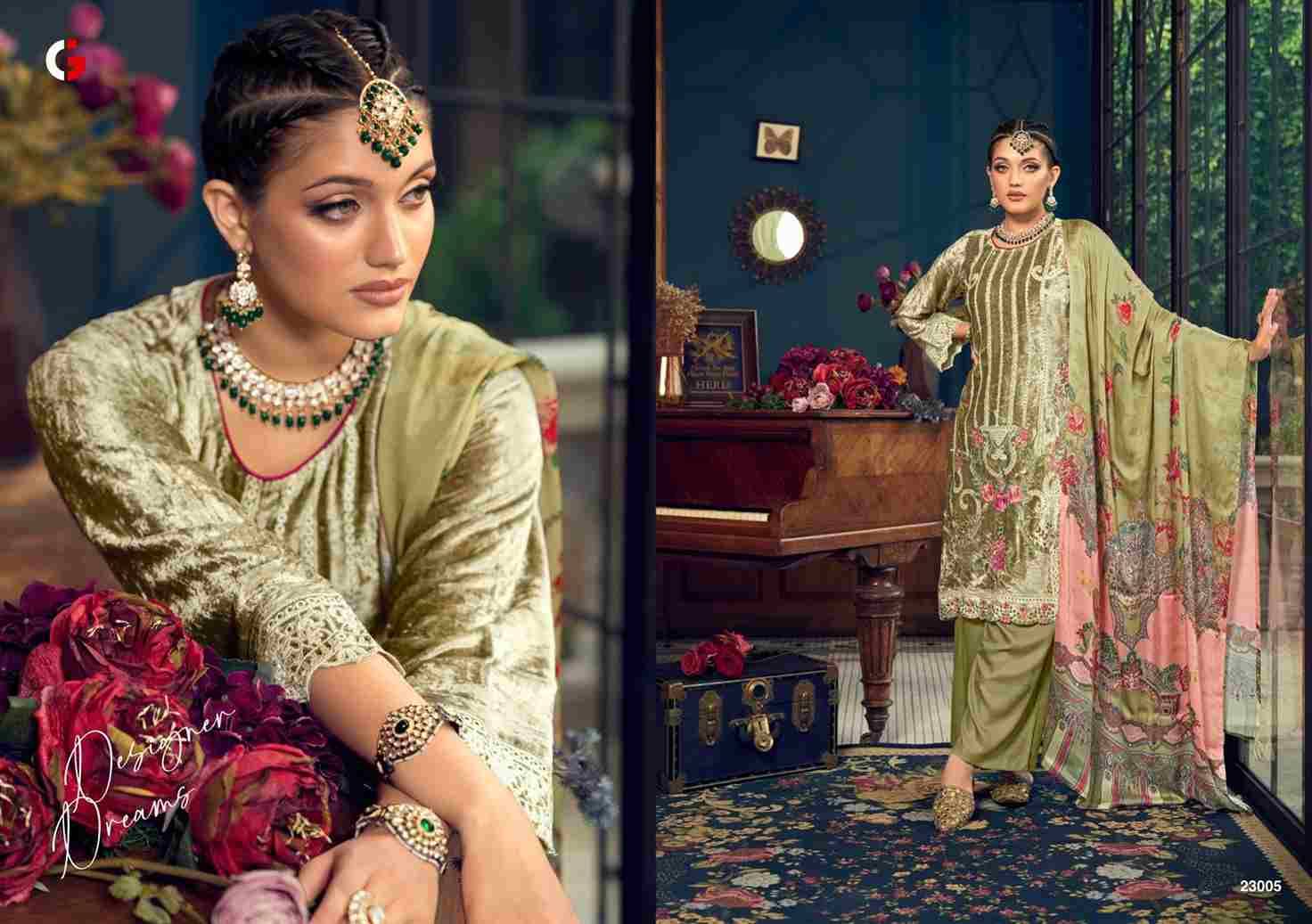 Pehrans By Gull Jee 23001 To 23006 Series Designer Suits Beautiful Stylish Fancy Colorful Party Wear & Occasional Wear Velvet With Embroidery Dresses At Wholesale Price
