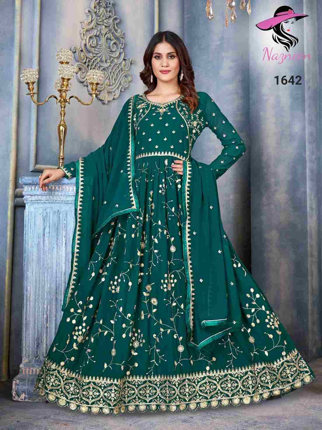 Falak By Nazneen 1639 To 1642 Series Designer Anarkali Suits Collection Beautiful Stylish Fancy Colorful Party Wear & Occasional Wear Faux Georgette Embroidered Dresses At Wholesale Price