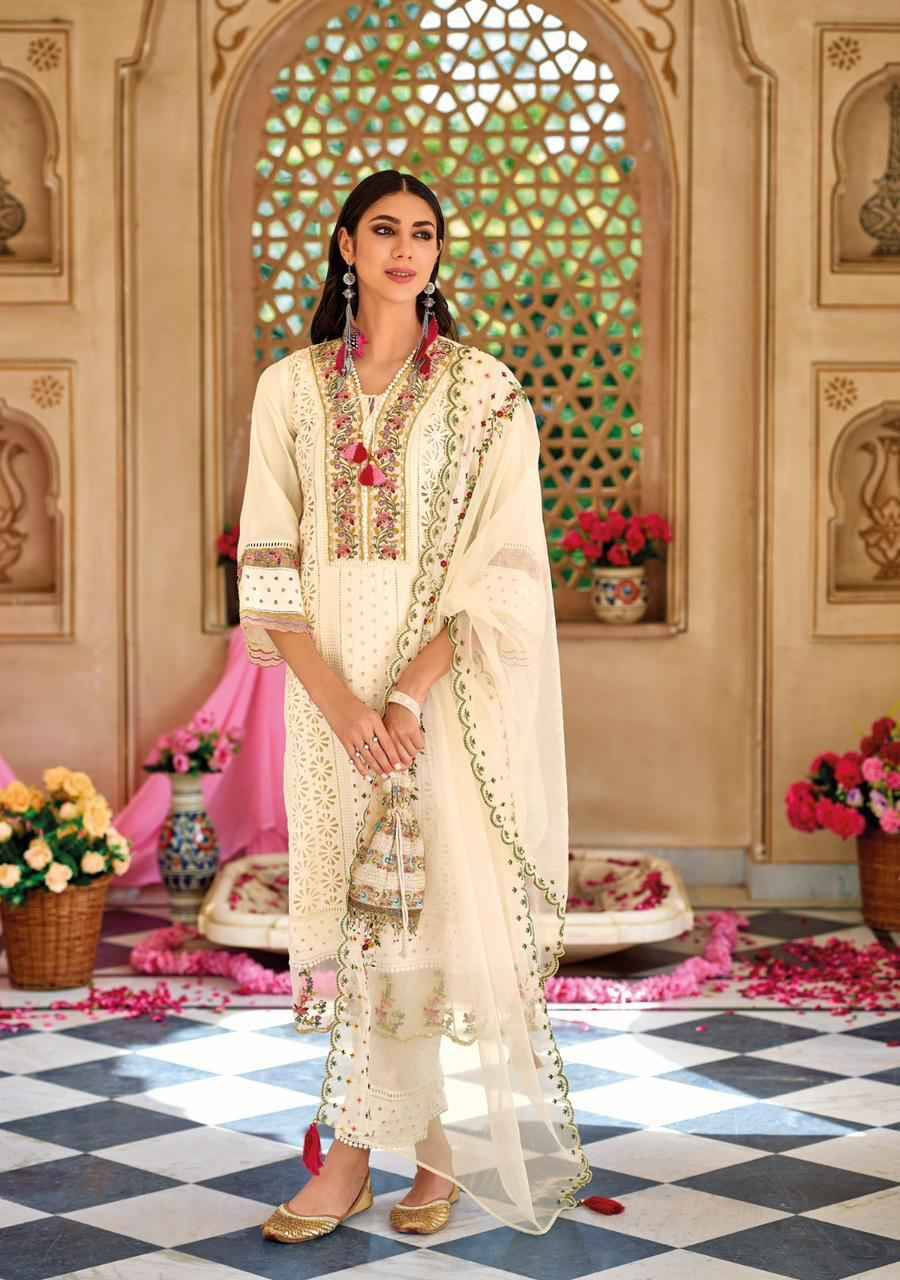 Safarnama Vol-2 By Kailee 41301 To 41306 Series Designer Festive Suits Collection Beautiful Stylish Fancy Colorful Party Wear & Occasional Wear Pure Cotton Embroidered Dresses At Wholesale Price