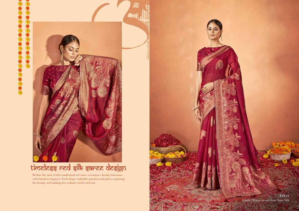 Pradha By Mahotsav 43407 To 43419 Series Indian Traditional Wear Collection Beautiful Stylish Fancy Colorful Party Wear & Occasional Wear Silk Sarees At Wholesale Price