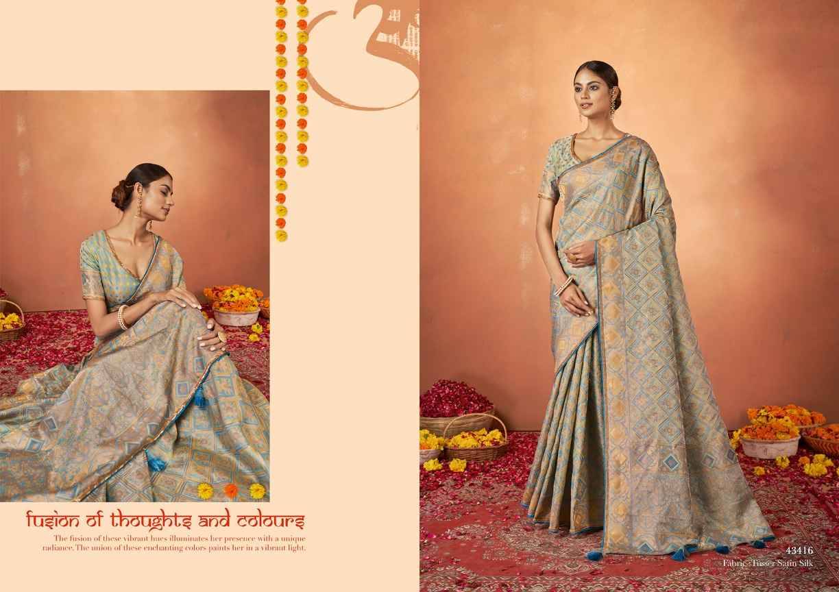Pradha By Mahotsav 43407 To 43419 Series Indian Traditional Wear Collection Beautiful Stylish Fancy Colorful Party Wear & Occasional Wear Silk Sarees At Wholesale Price