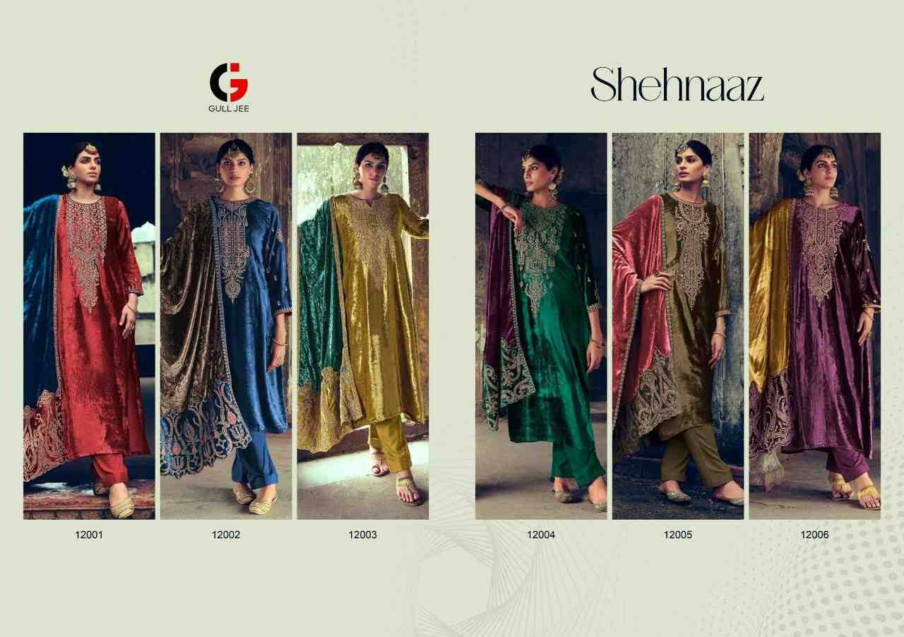Shehnaaz By Gull Jee 12001 To 12006 Series Beautiful Festive Suits Stylish Fancy Colorful Party Wear & Occasional Wear Viscose Velvet Dresses At Wholesale Price