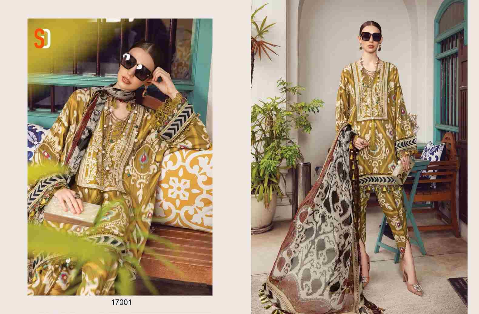 Mprint Vol-17 By Shraddha Designer 17001 To 17004 Series Beautiful Stylish Pakistani Suits Fancy Colorful Casual Wear & Ethnic Wear & Ready To Wear Lawn Cotton Print With Work Dresses At Wholesale Price
