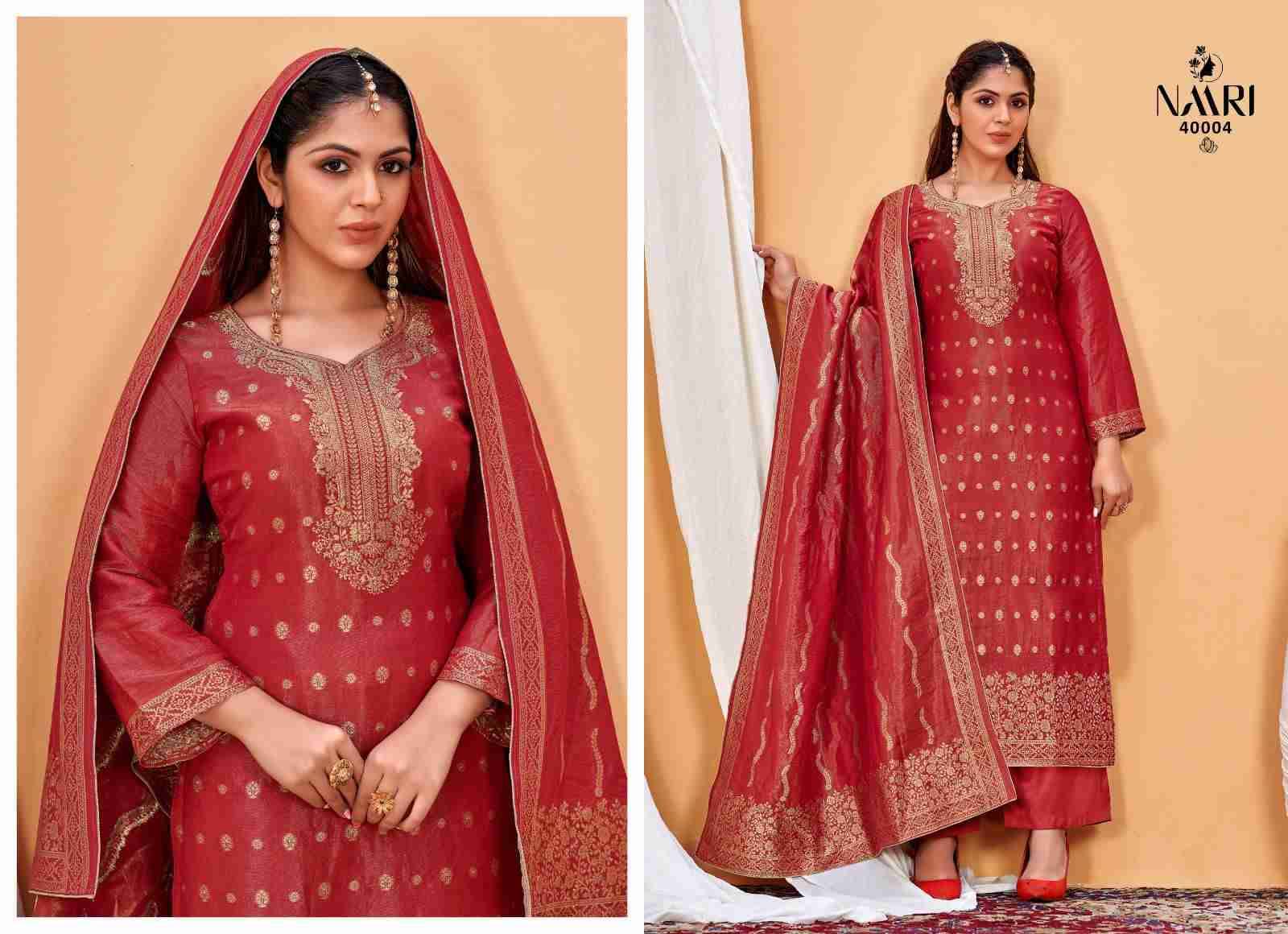 Safari Gold By Naari 40001 To 40004 Series Beautiful Festive Suits Colorful Stylish Fancy Casual Wear & Ethnic Wear Pure Silk Jacquard Embroidered Dresses At Wholesale Price