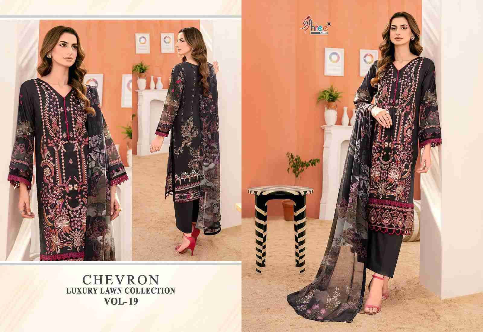 Chevron Luxury Lawn Collection Vol-19 By Shree Fabs 3271 To 3278 Series Pakistani Suits Beautiful Fancy Colorful Stylish Party Wear & Occasional Wear Pure Lawn Print Embroidery Dresses At Wholesale Price