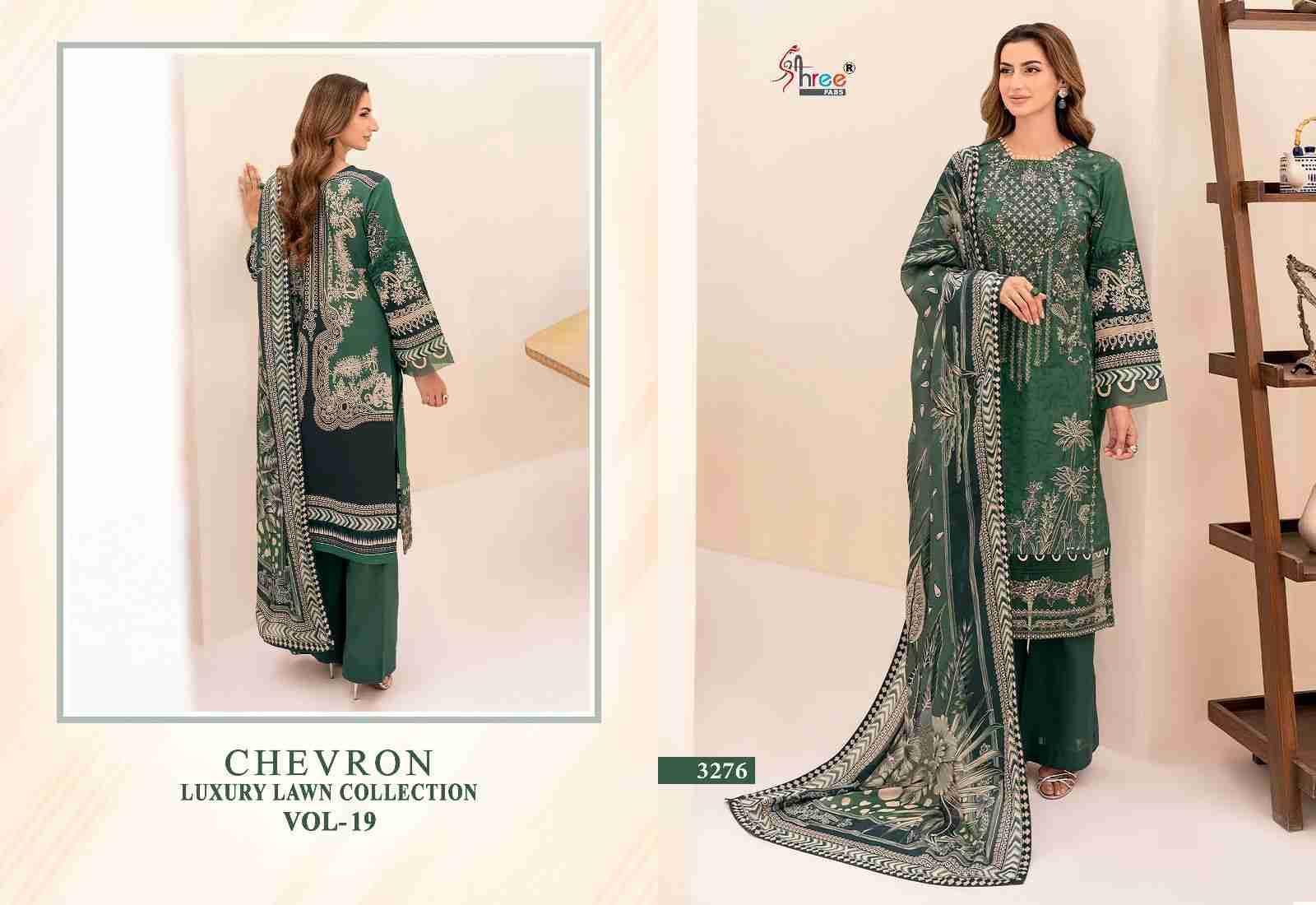 Chevron Luxury Lawn Collection Vol-19 By Shree Fabs 3271 To 3278 Series Pakistani Suits Beautiful Fancy Colorful Stylish Party Wear & Occasional Wear Pure Lawn Print Embroidery Dresses At Wholesale Price